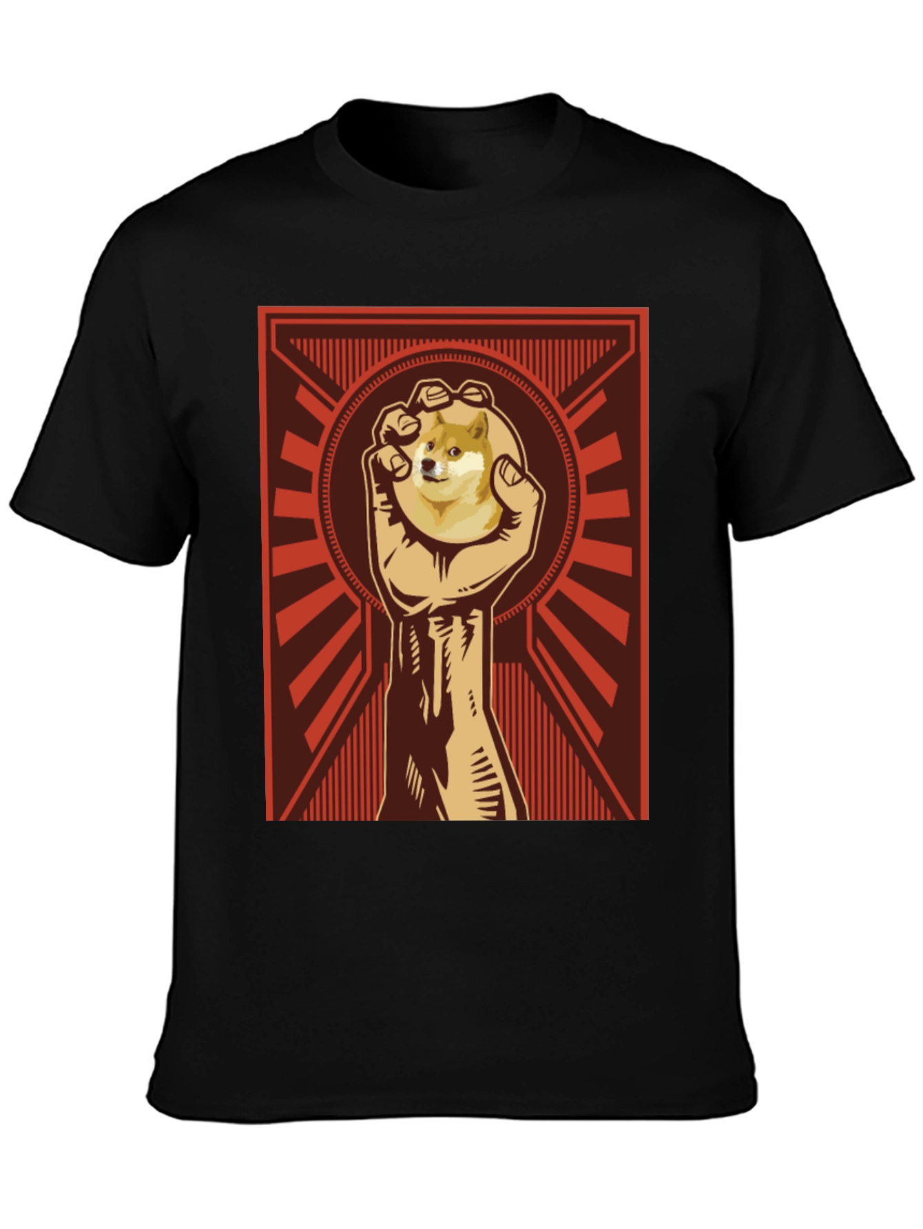 Black Doge Meme T-Shirt - Fist Graphic Tee view 3