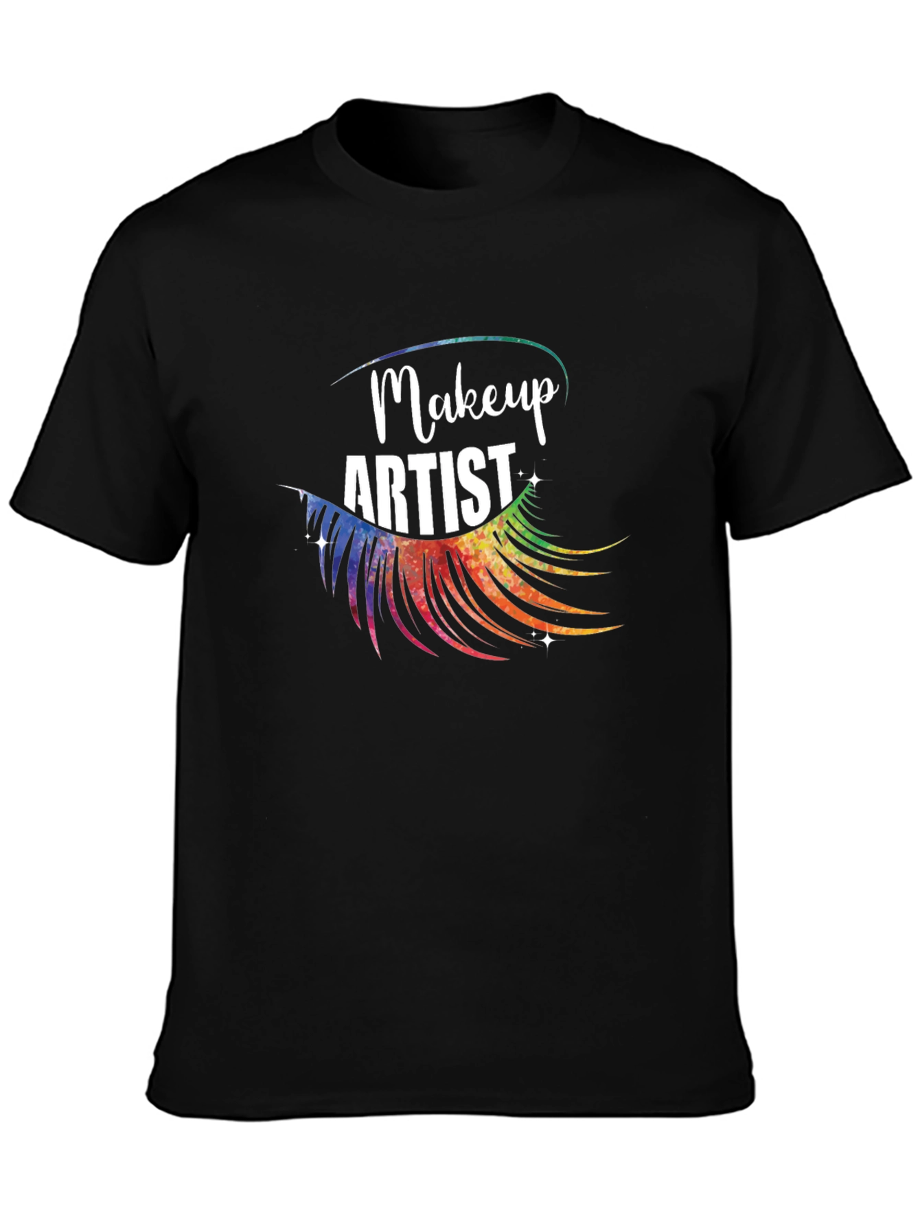 Black Makeup Artist Graphic Tee - Stylish & Comfortable view 3