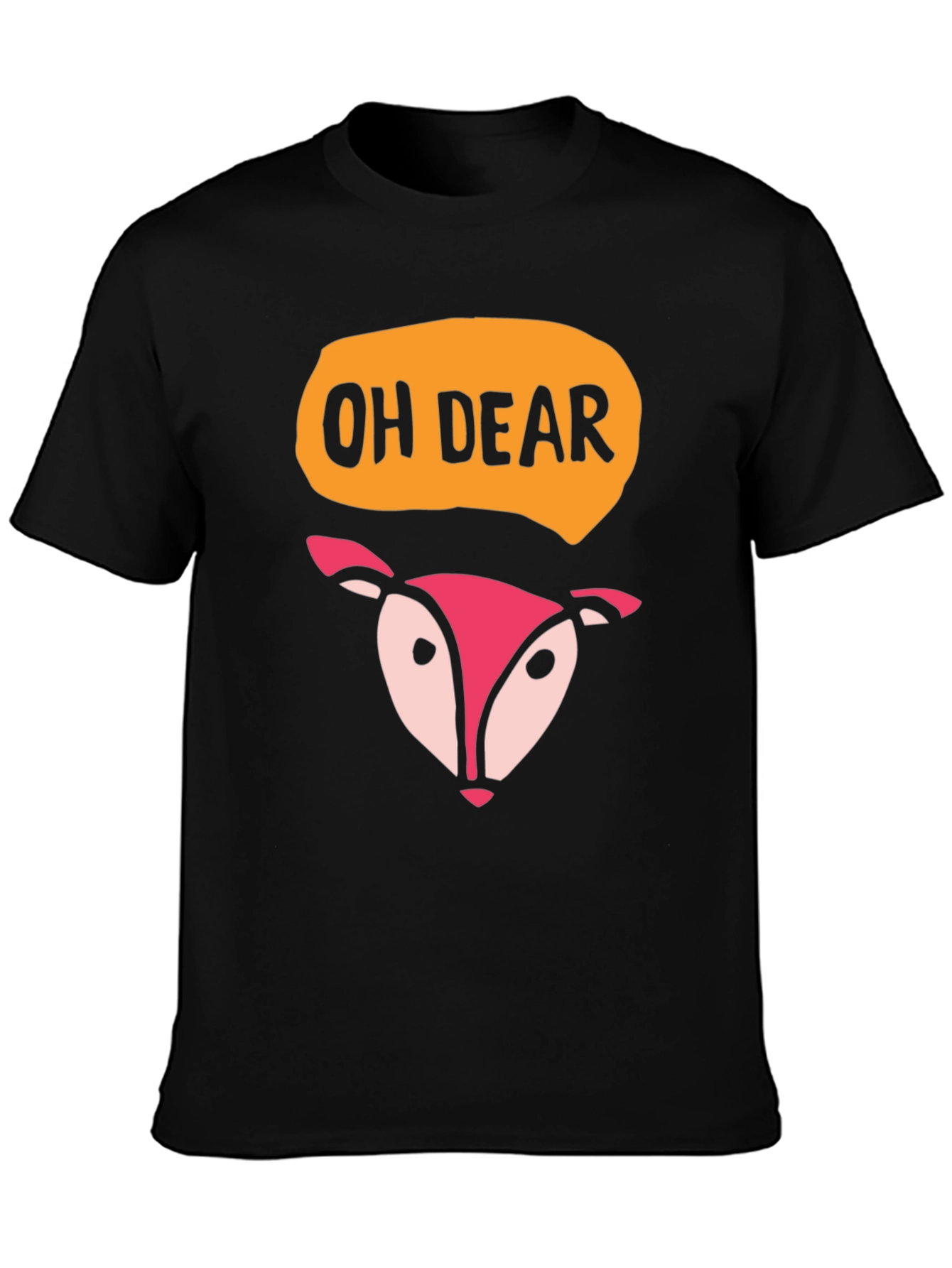 Black Oh Dear Deer Graphic T-Shirt - Black view 3