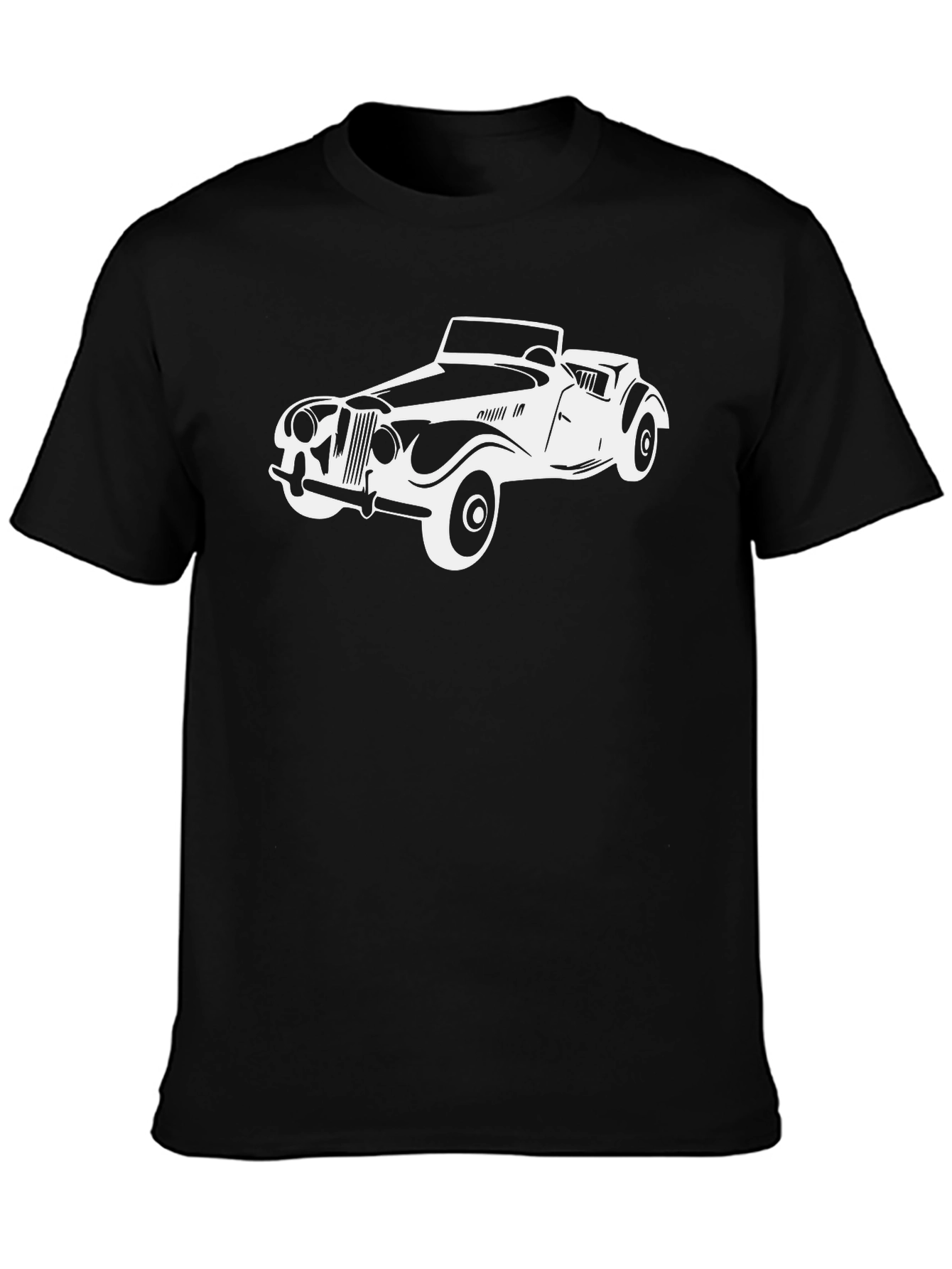 Black Classic Car Graphic Tee - Black view 3