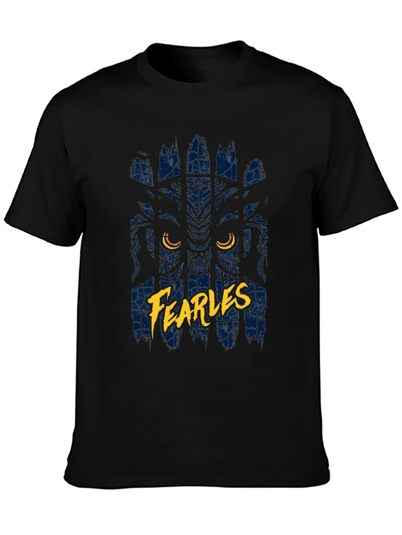 Black Fearless Lion Graphic T-Shirt - Black view 3