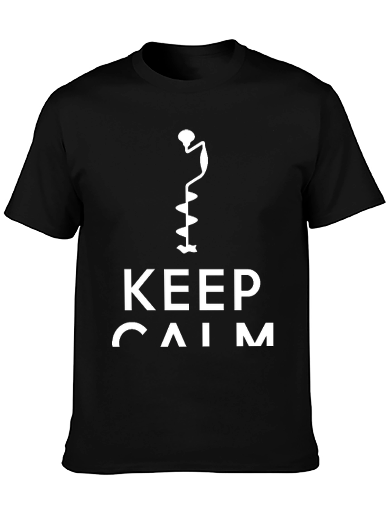 Keep Calm Ice Auger T-Shirt - Black - 3