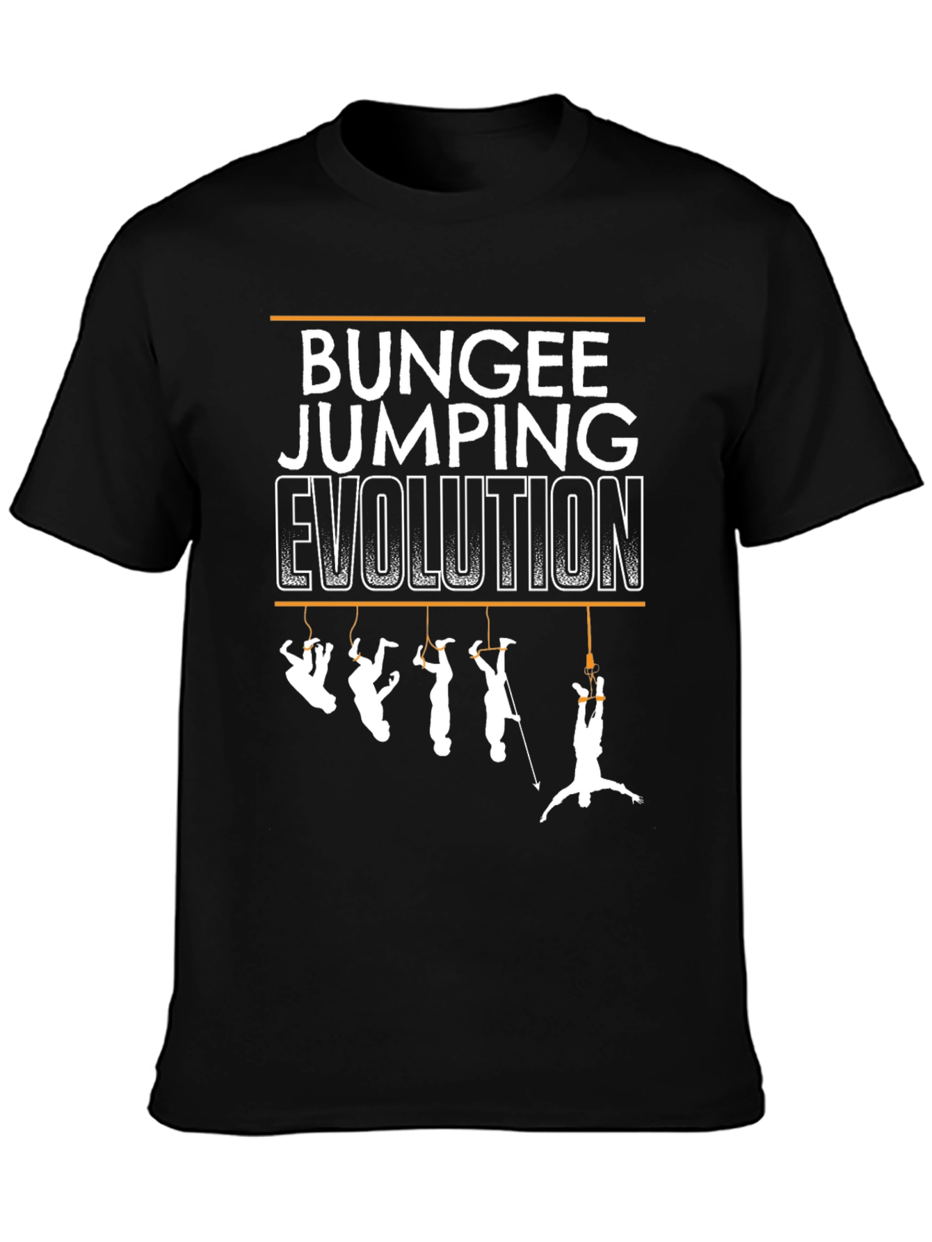 Black Bungee Jumping Evolution T-Shirt view 3