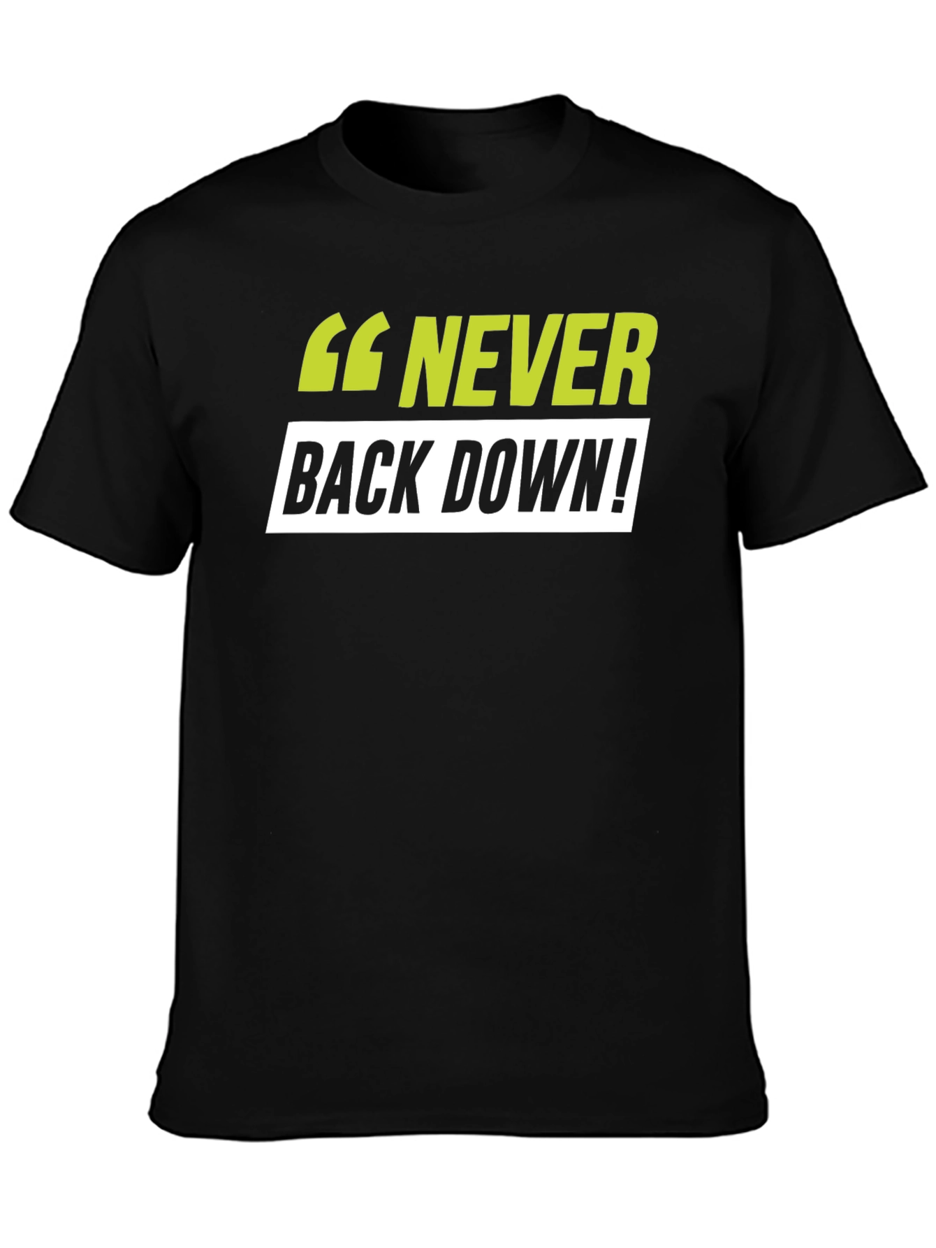 Black Never Back Down Black T-Shirt view 3