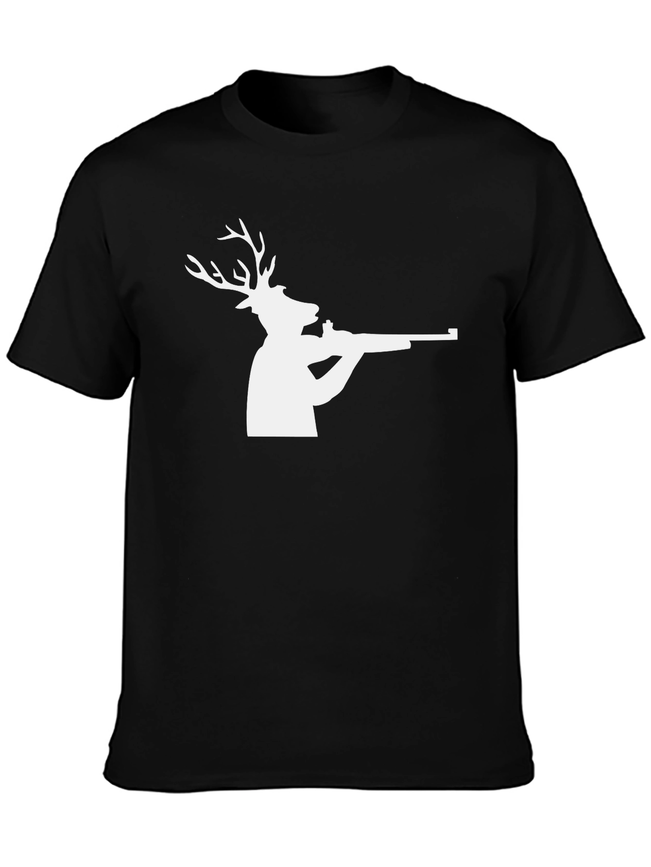 Black Deer Hunter T-Shirt - Unique Graphic Tee view 3