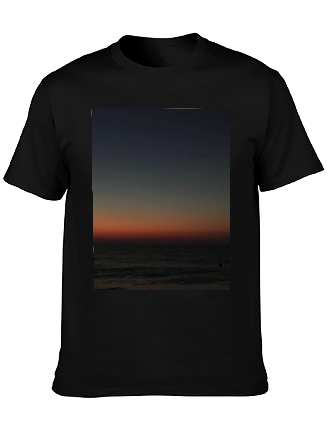 Black Sunset Ocean T-Shirt view 3
