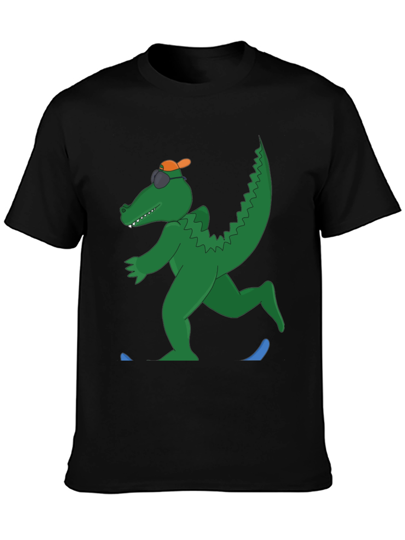 Black Cool Gator Graphic Tee view 3