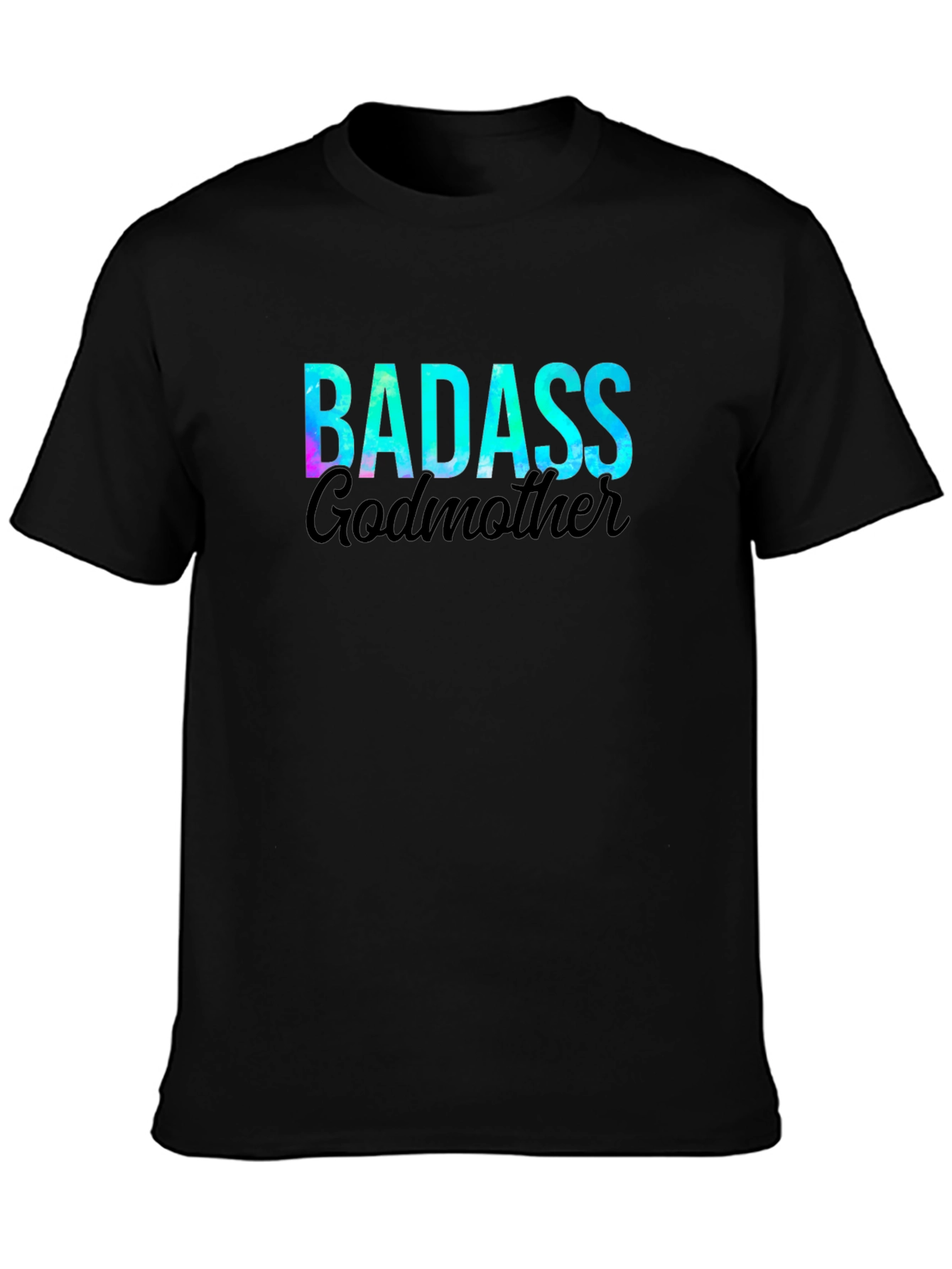 Black Badass Godmother Graphic Tee - Stylish Cotton T-Shirt view 3