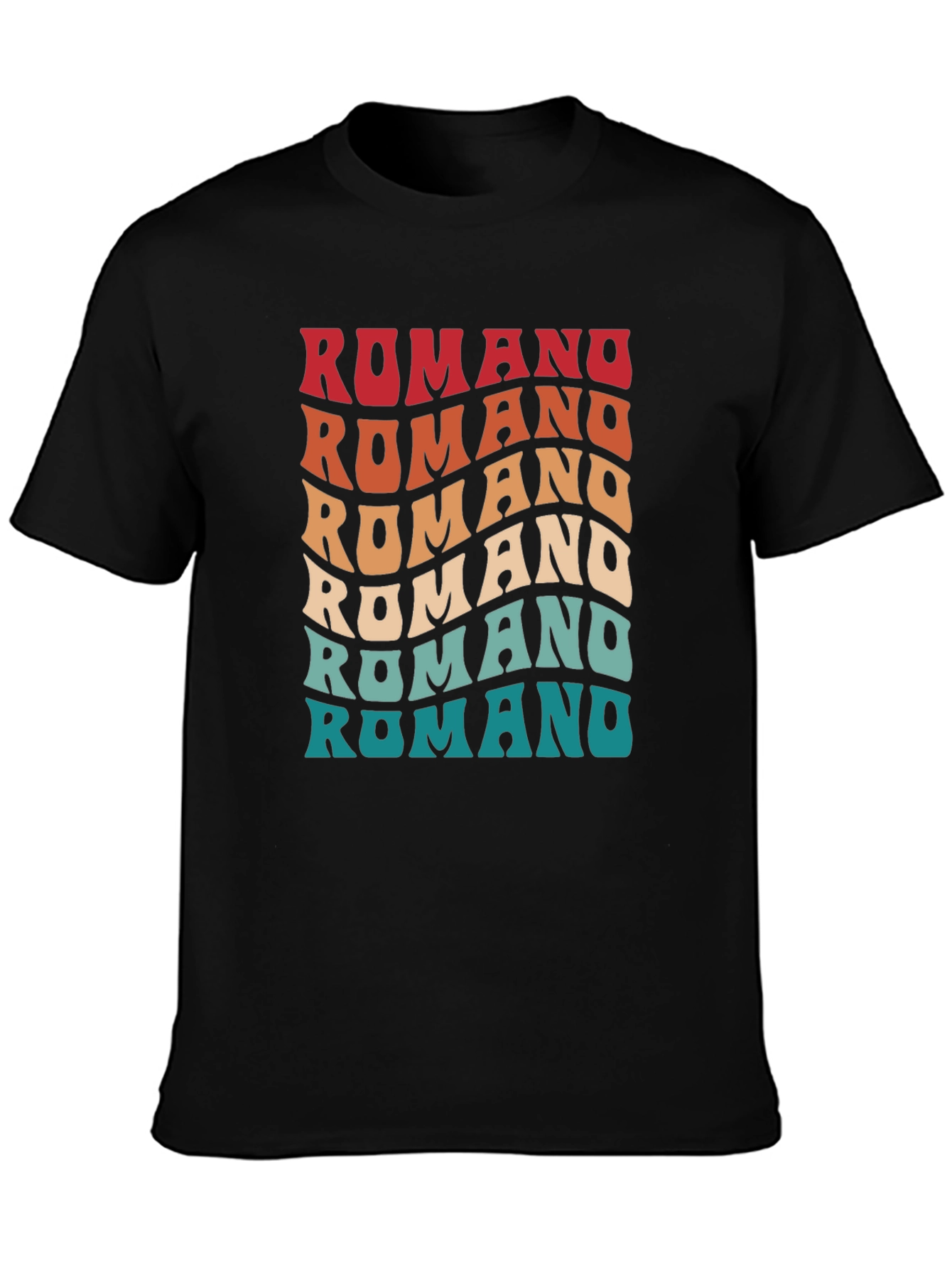 Black Retro Romano T-Shirt view 3