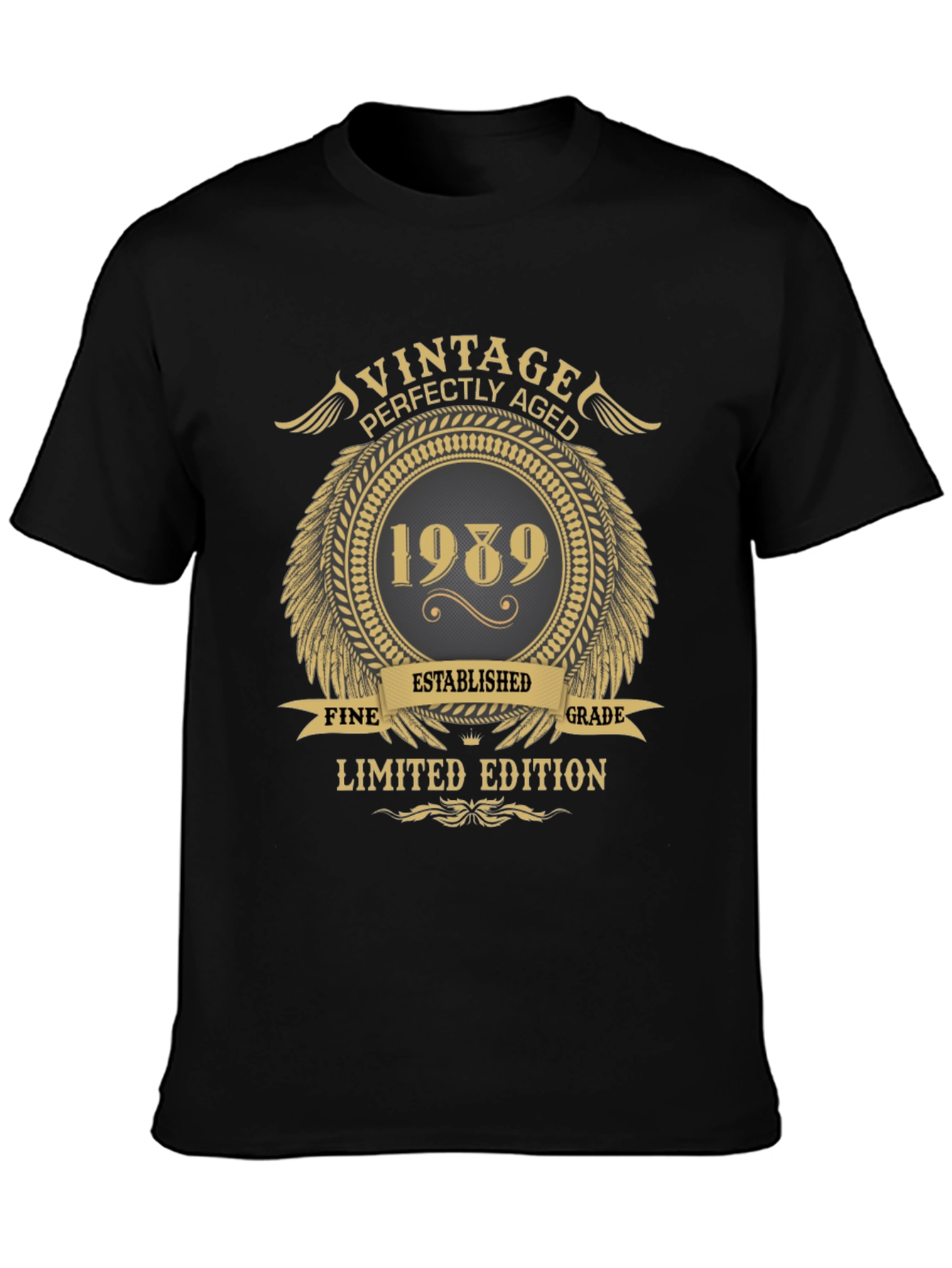 Black Vintage 1989 Limited Edition Black T-Shirt view 3