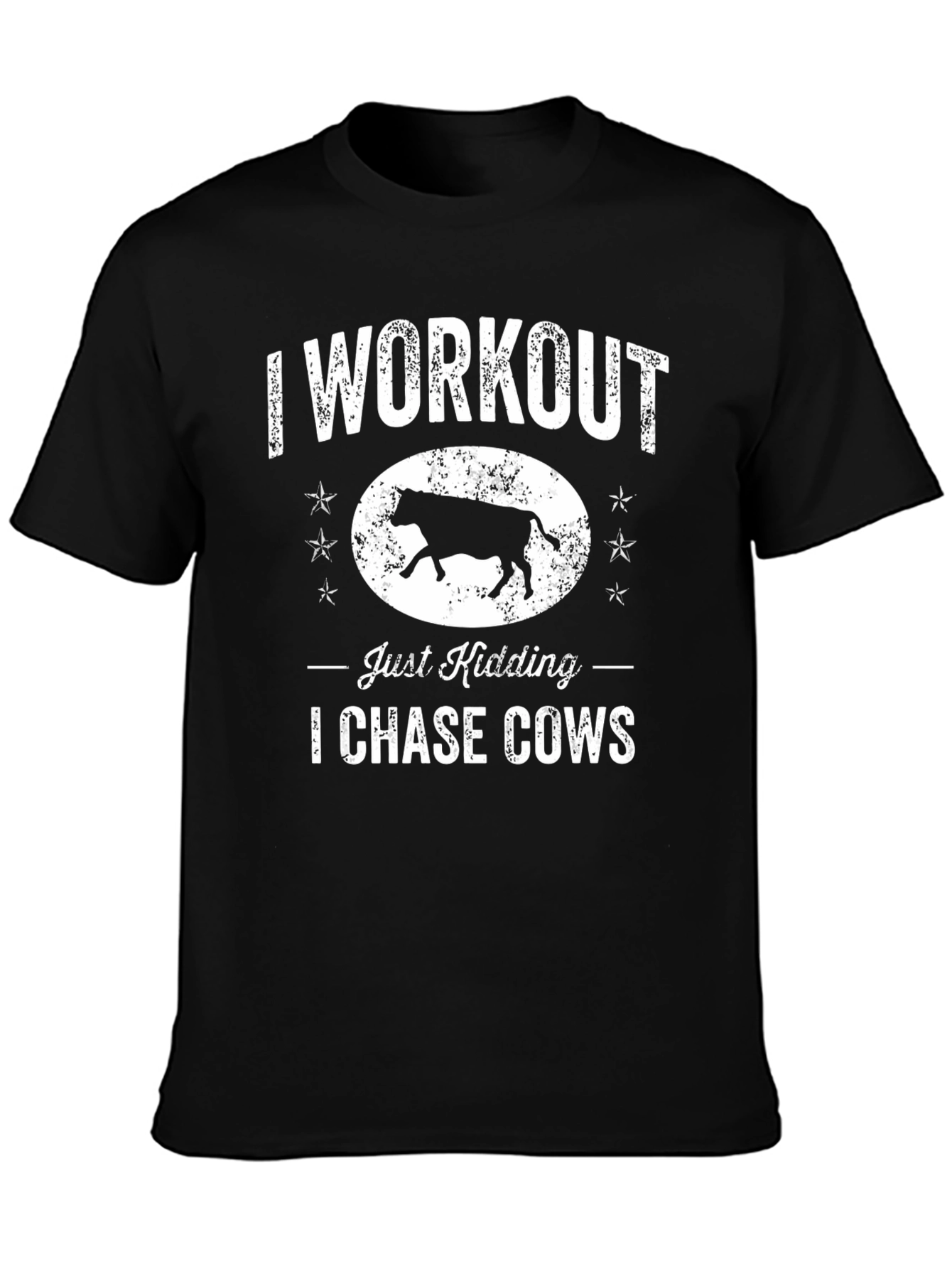 Black I Chase Cows Graphic Tee view 3