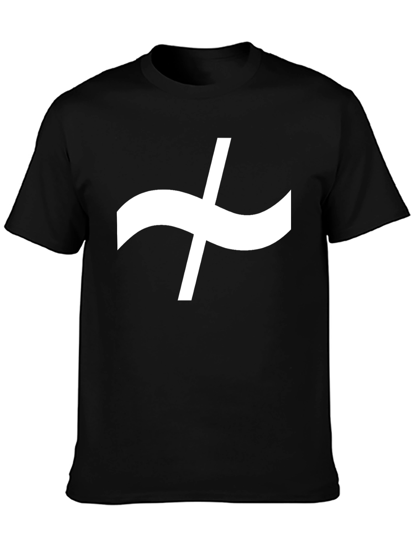 Black Abstract Symbol Black T-Shirt view 3