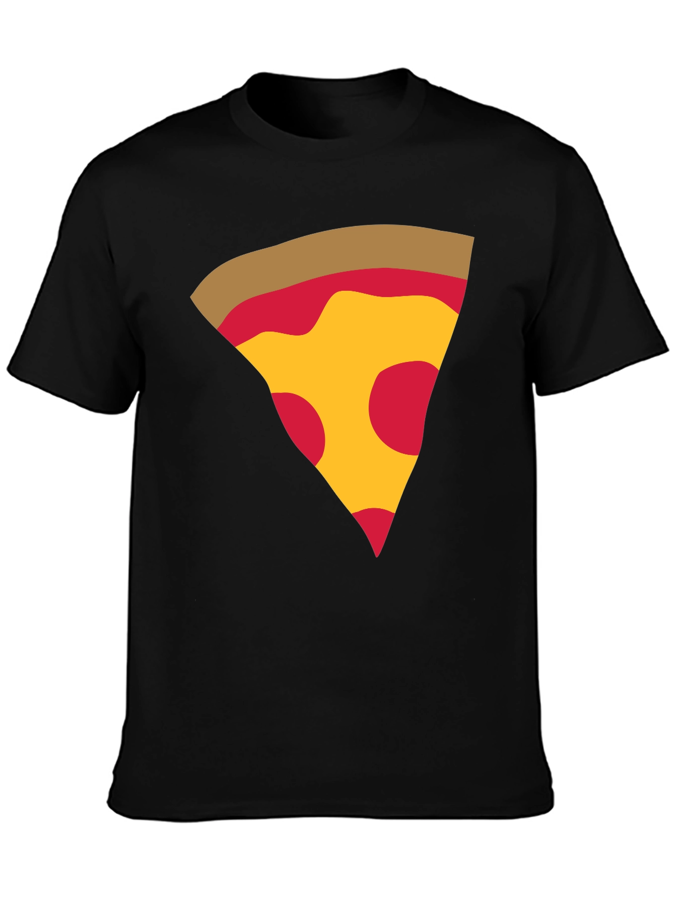 Black Pizza Slice Graphic T-Shirt view 3