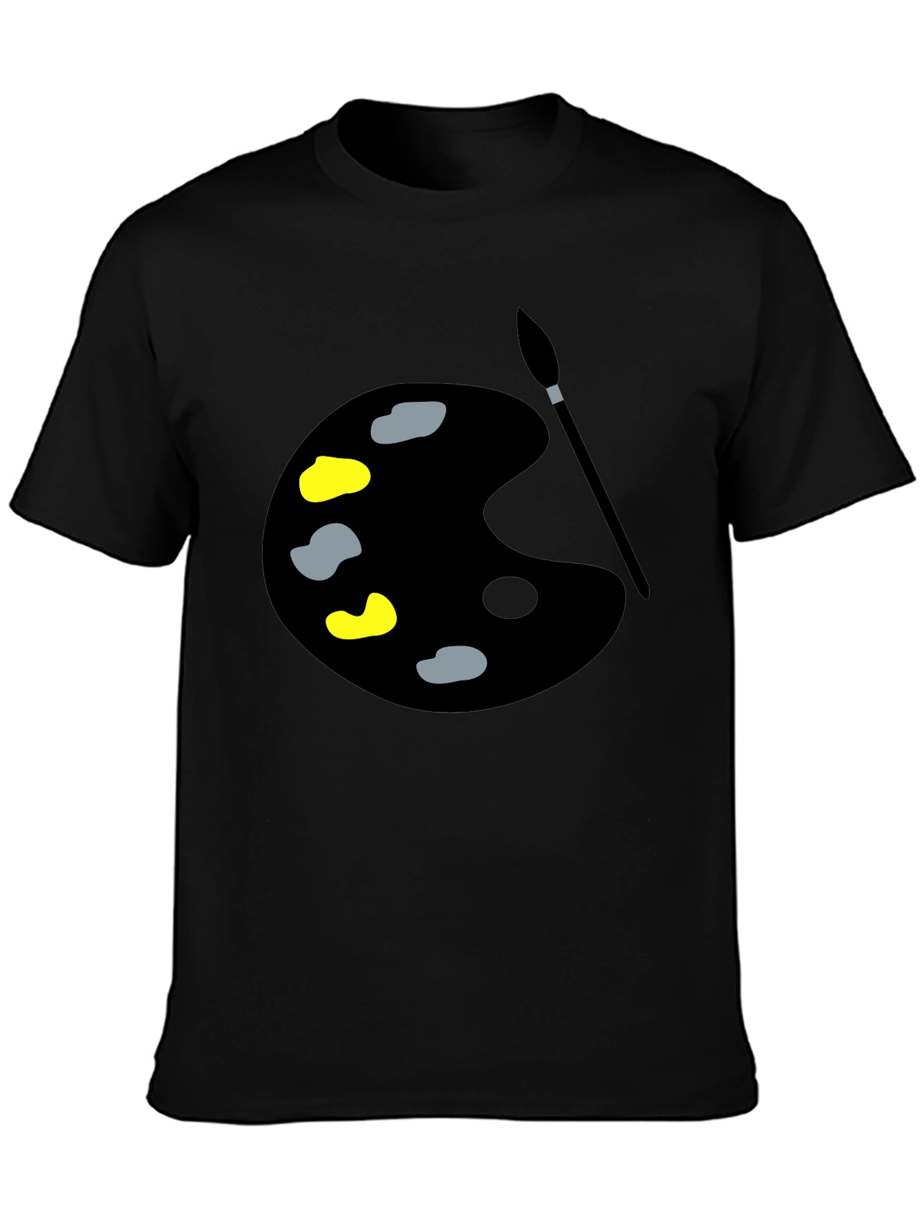 Black Artist Palette Graphic Tee - Black Cotton Comfort view 3