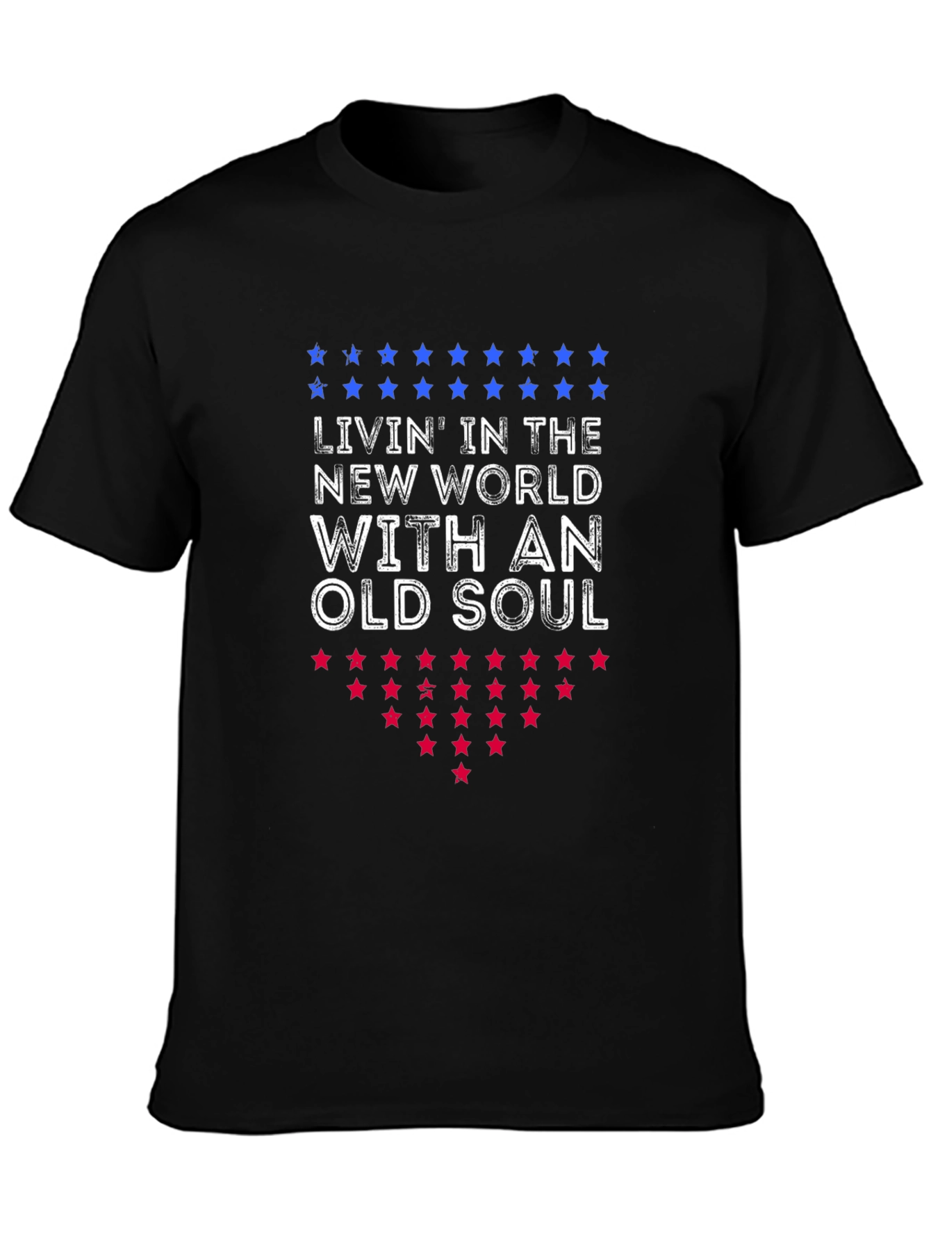 Black Living in the New World With An Old Soul T-Shirt view 3