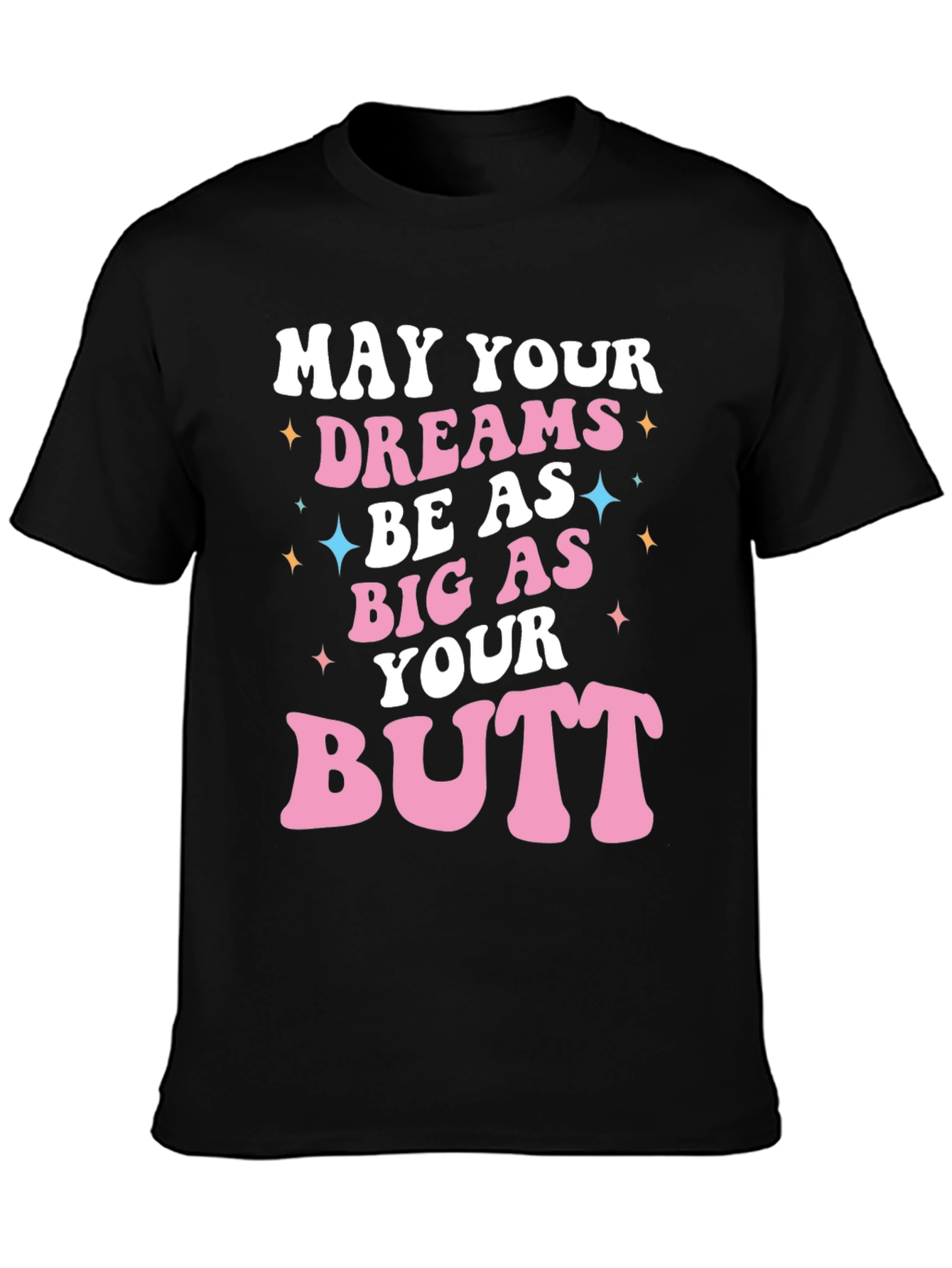 Black Funny "Big As Your Butt" Graphic Tee view 3