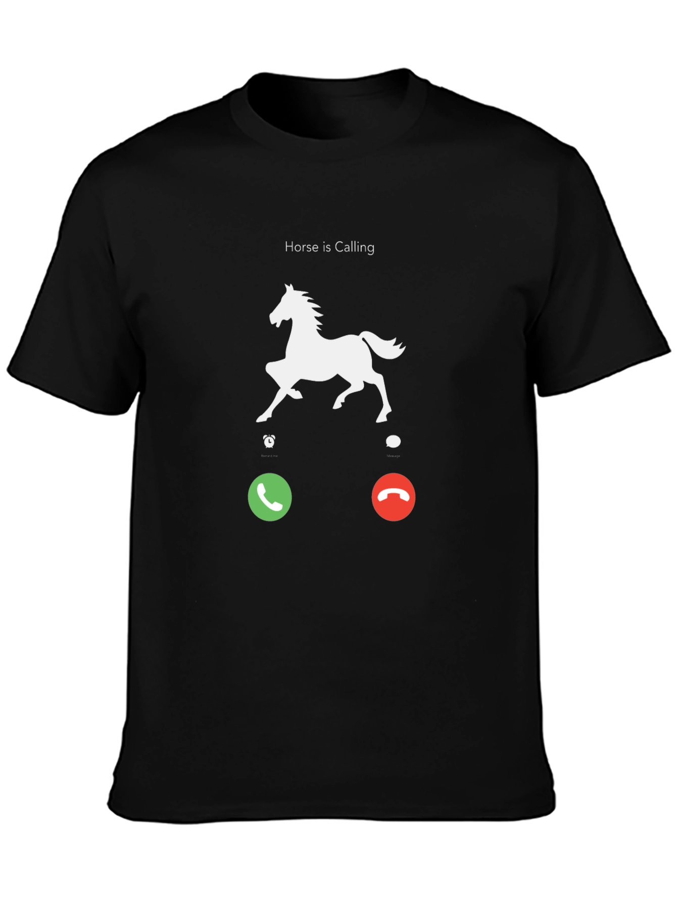 Black Horse is Calling T-Shirt - Funny Animal Lover Tee view 3