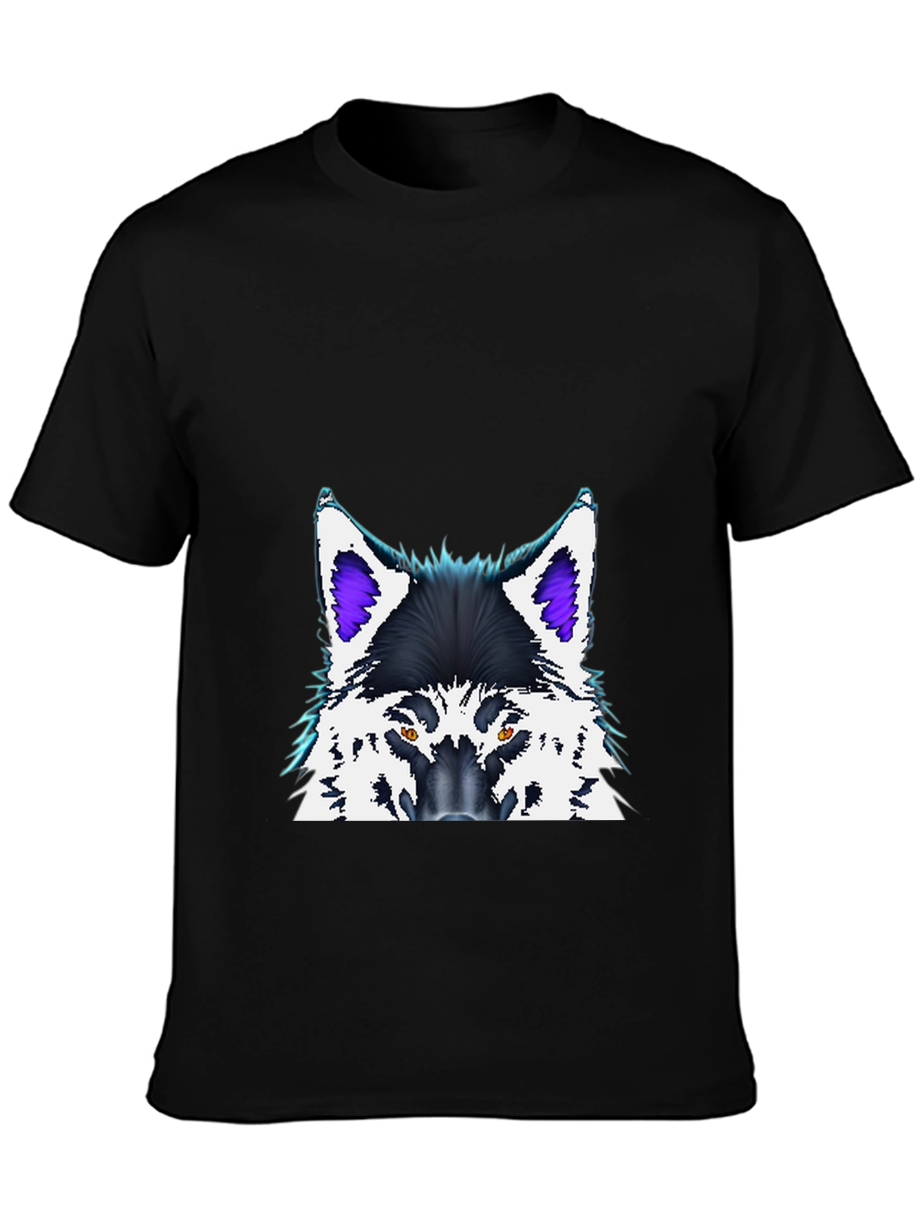 Black Wolf Graphic Tee - Stylish Black T-Shirt view 3