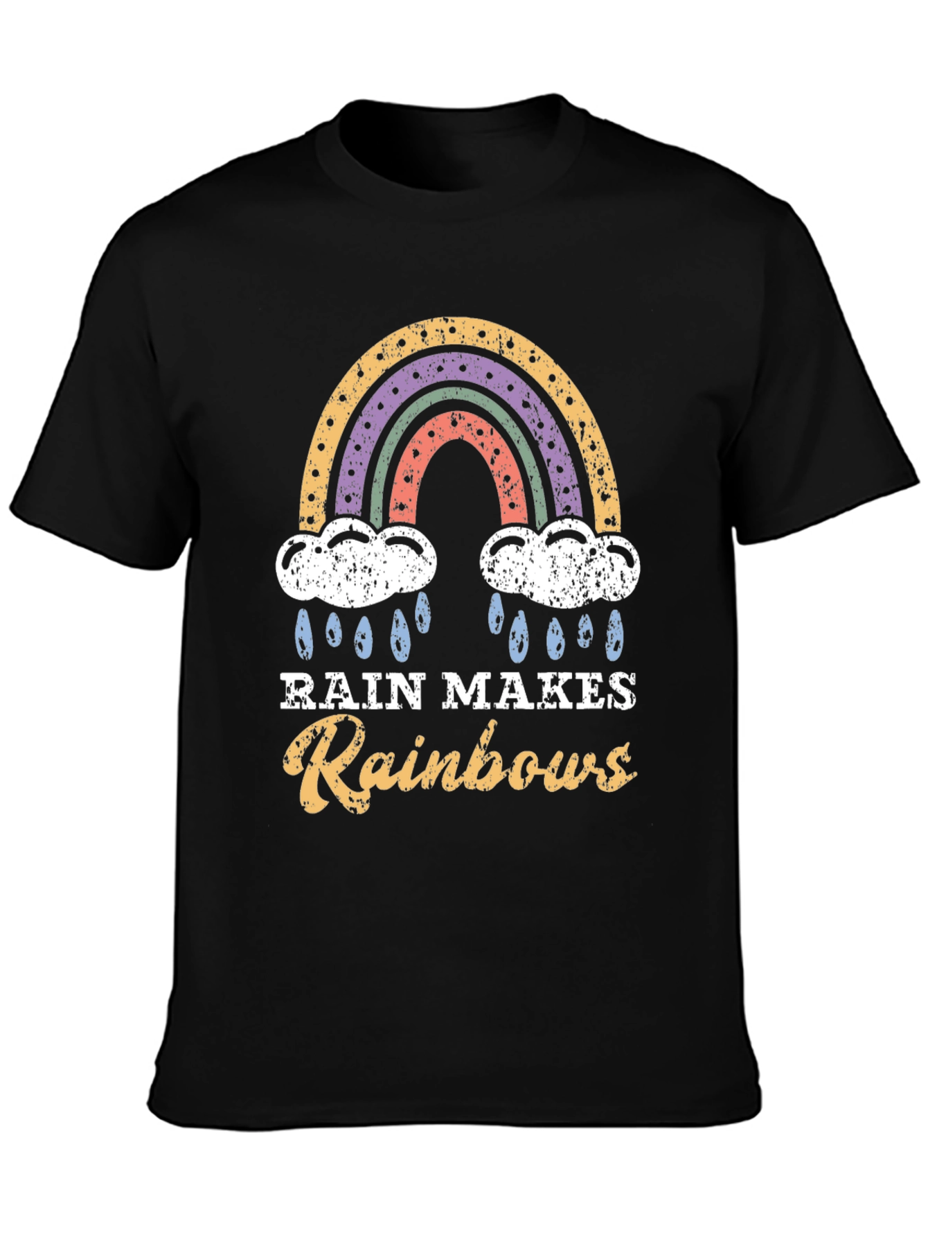 Black Rain Makes Rainbows Graphic T-Shirt view 3