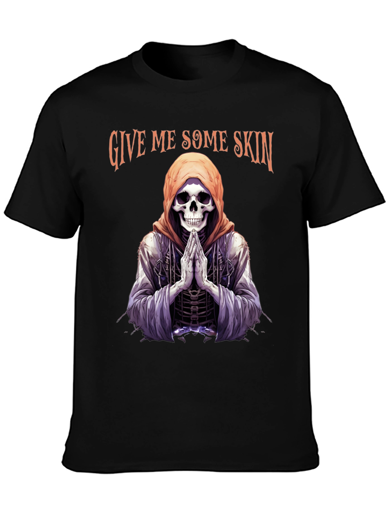 Black Give Me Some Skin Skeleton T-Shirt view 3
