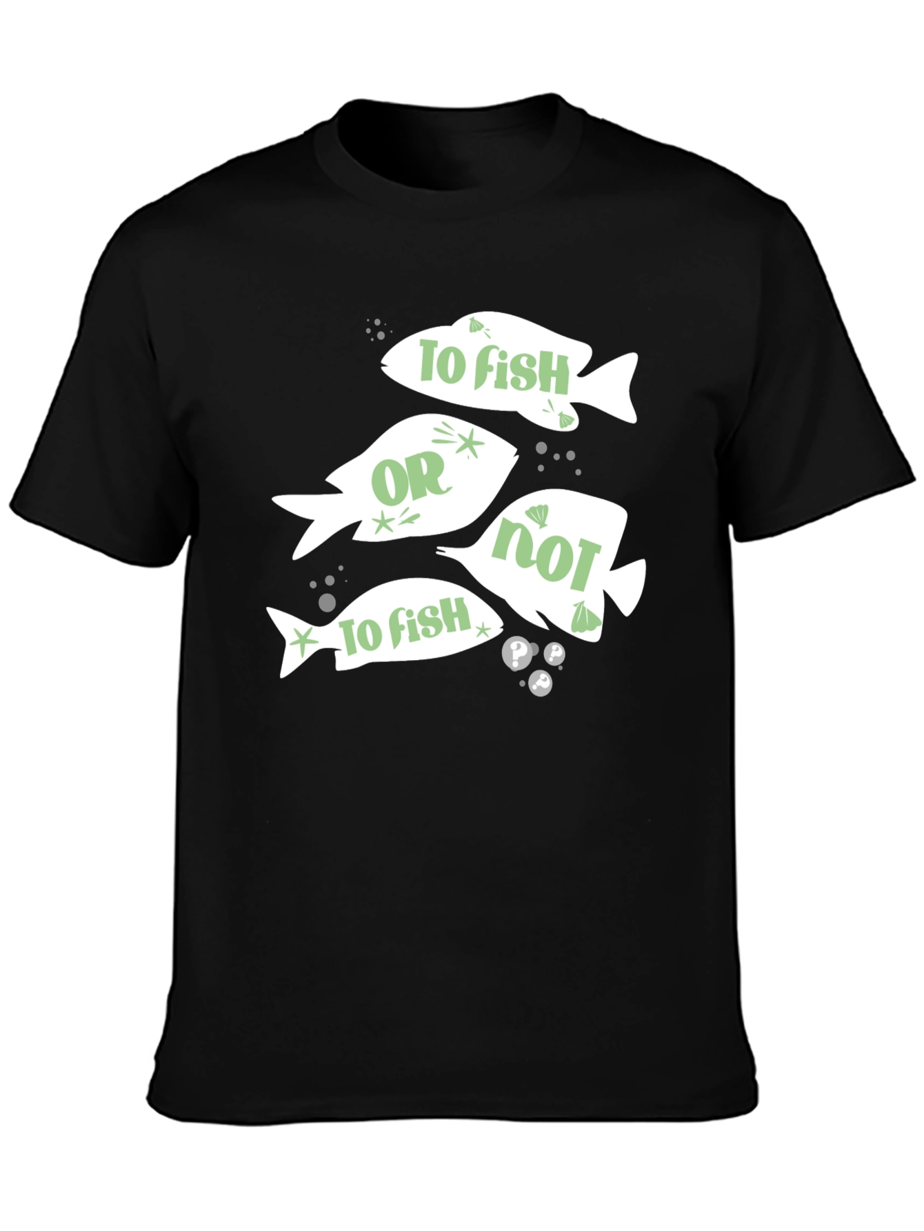 Black To Fish Or Not To Fish T-Shirt view 3