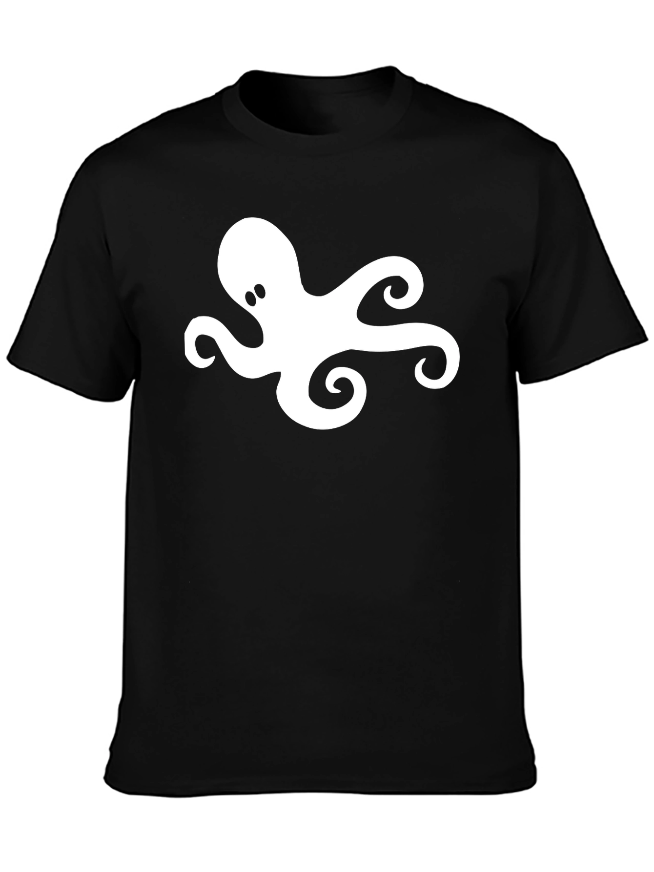 Black Octopus Graphic Tee - Black Cotton Blend view 3