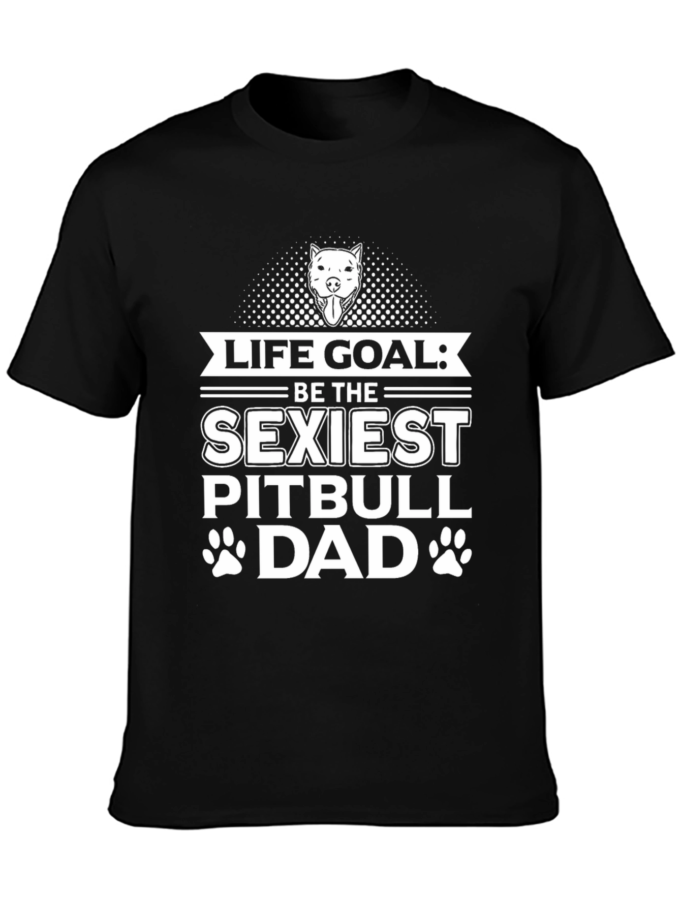 Black Sexiest Pitbull Dad Graphic Tee - Black view 3
