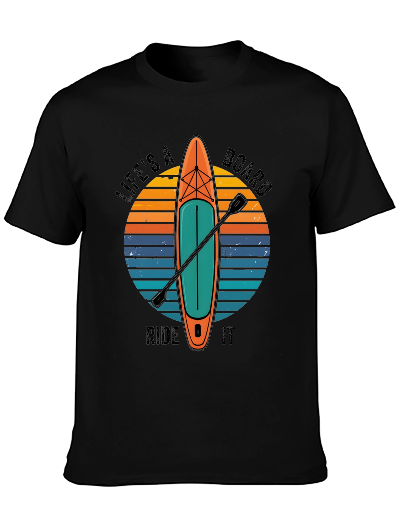 Black Life's a Board Ride It T-Shirt view 3