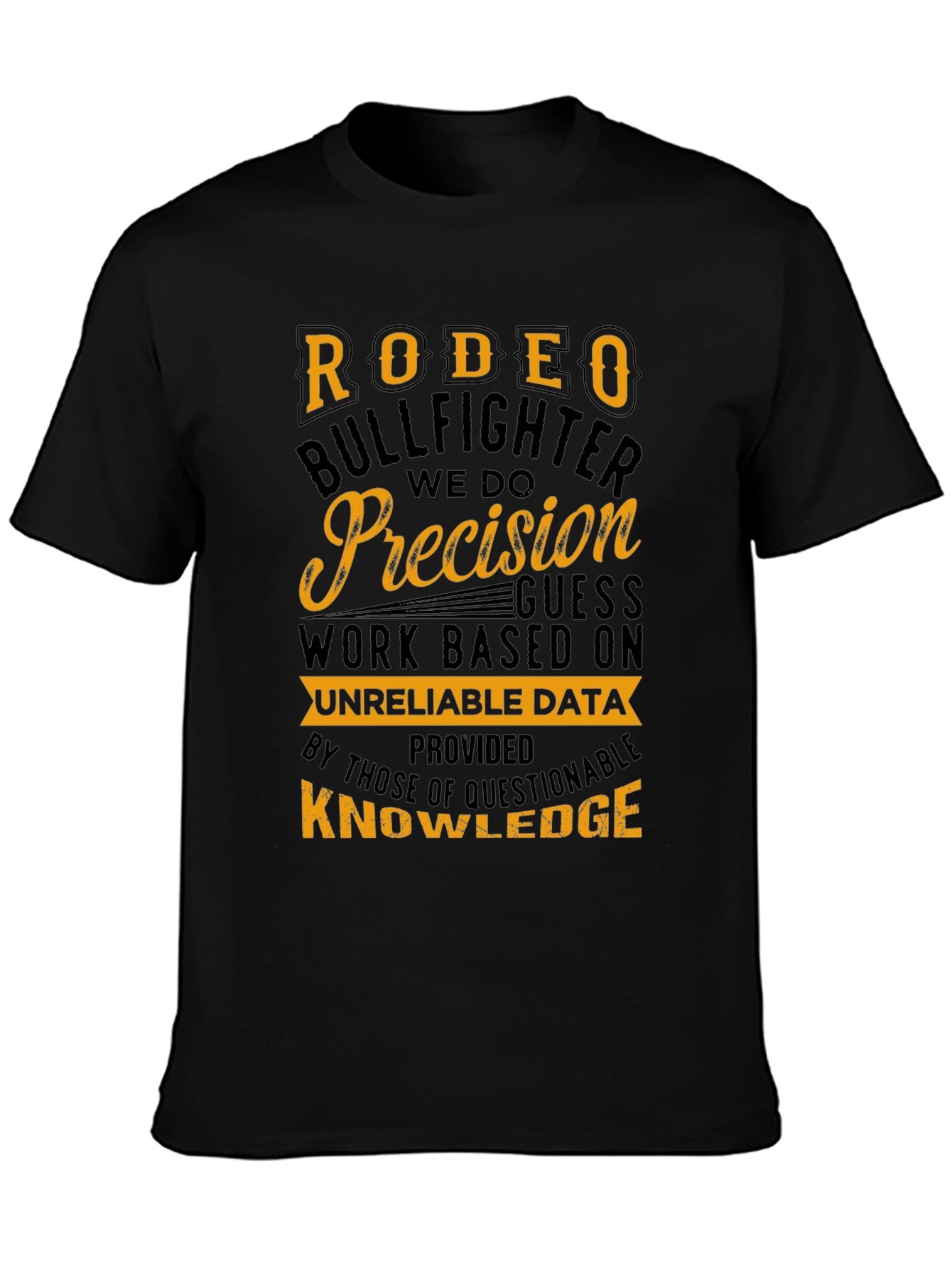 Black Rodeo Bullfighter Precision Graphic T-Shirt view 3