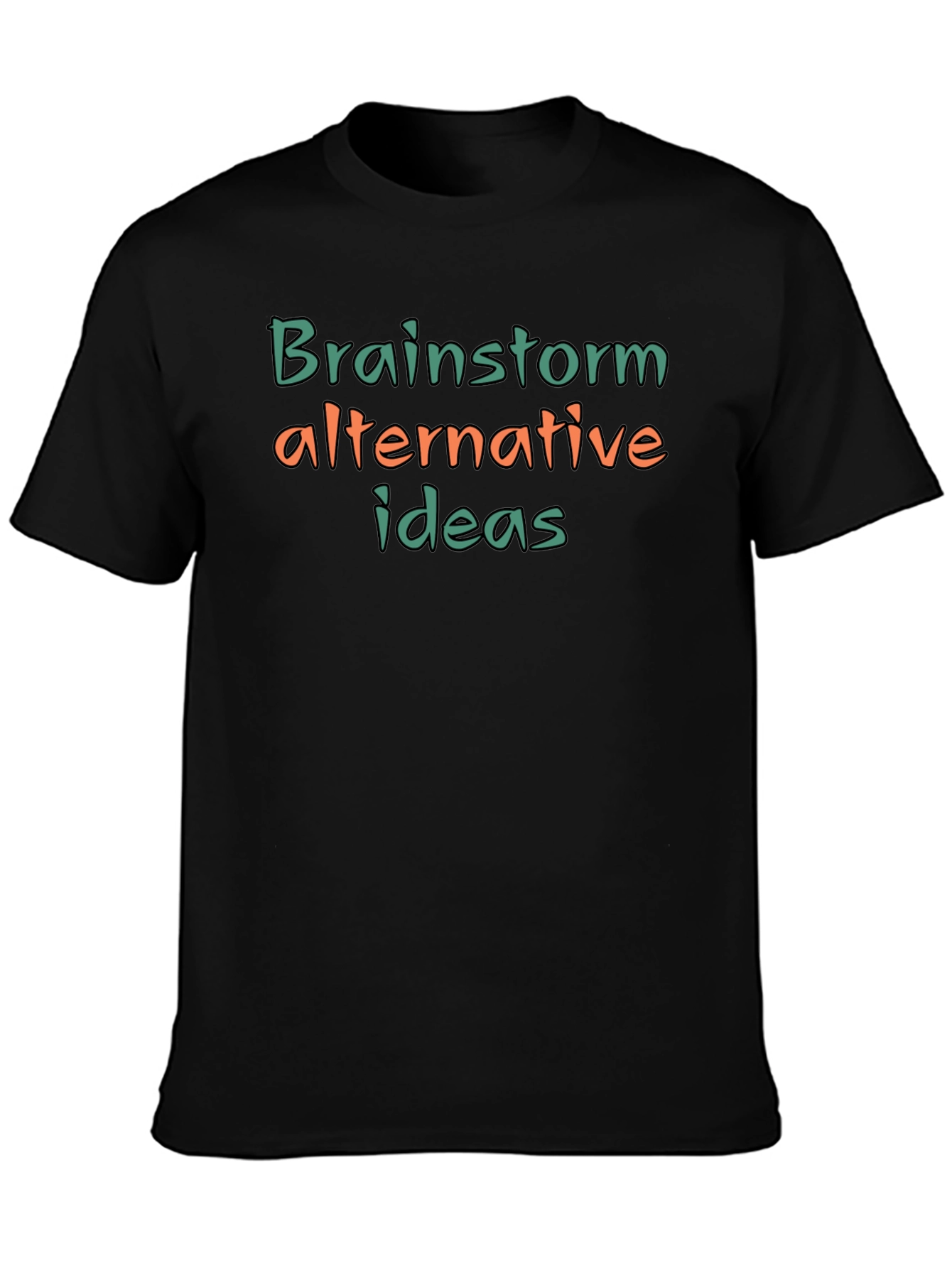 Black Brainstorm Alternative Ideas Graphic T-Shirt view 3