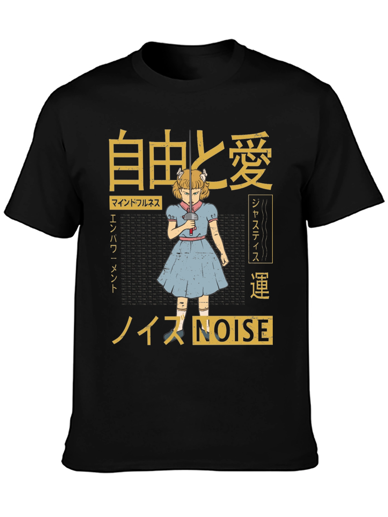 Black Anime Inspired Graphic Tee view 3