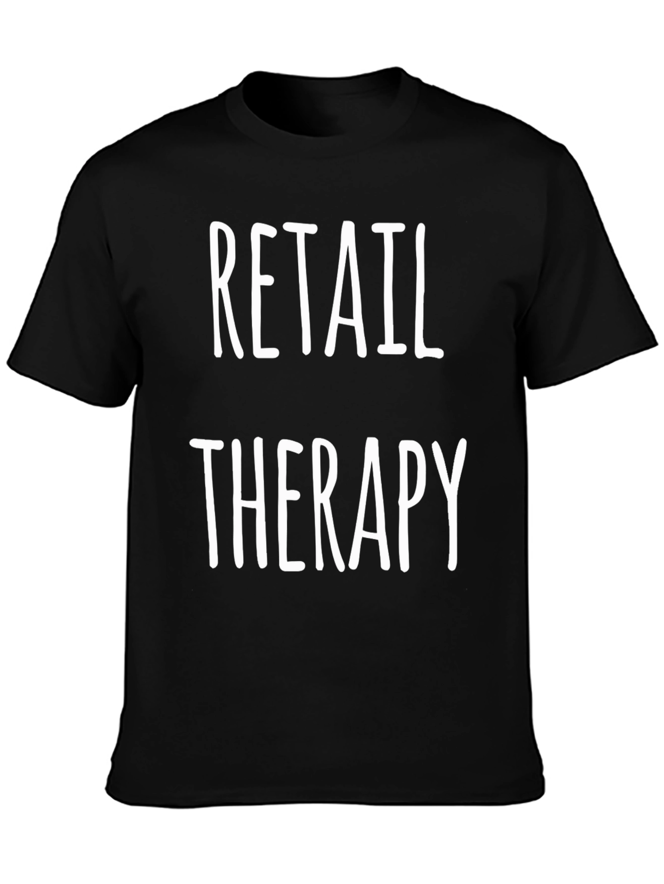 Retail Therapy Graphic Tee - Black Cotton T-Shirt - 3