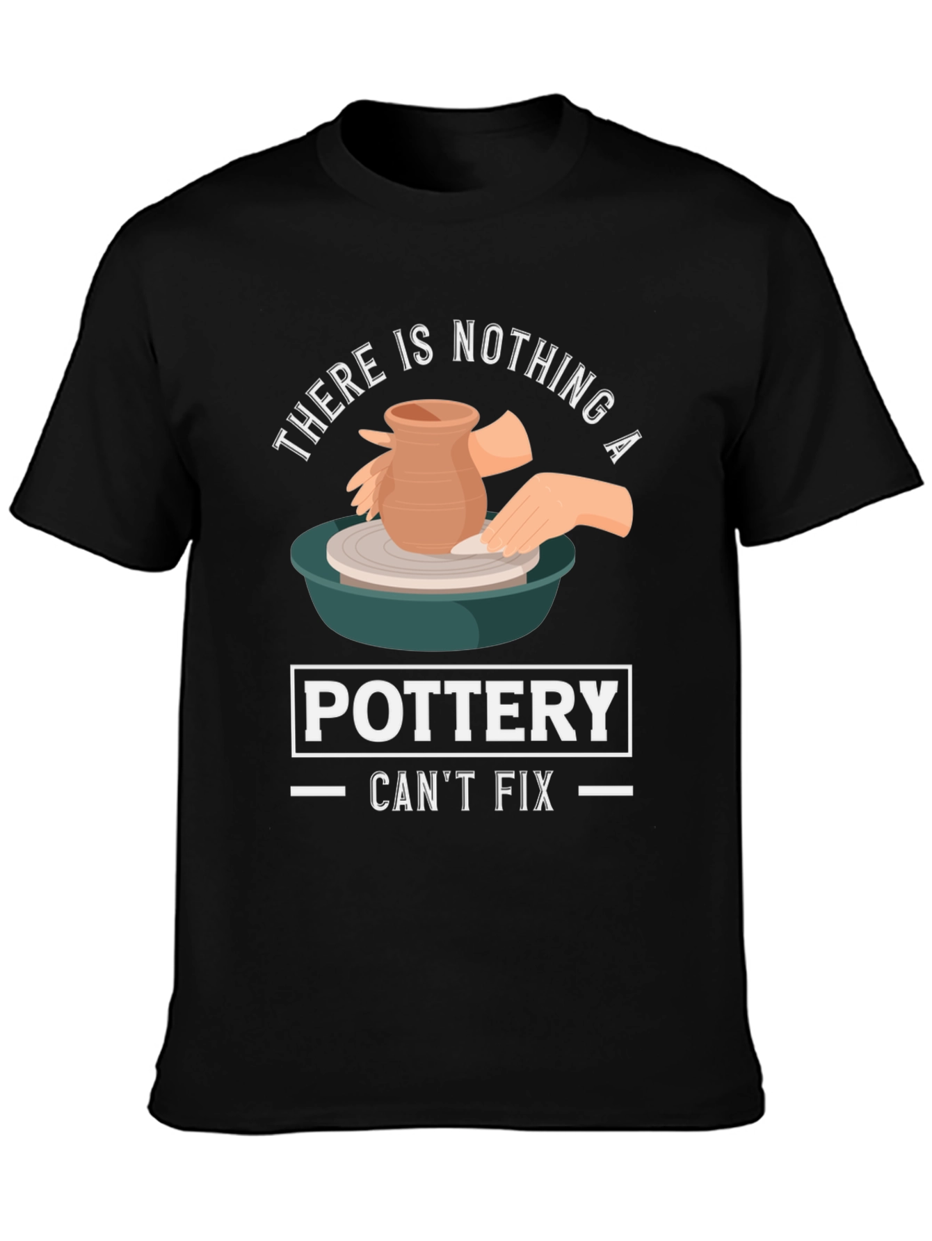 Black Pottery Fix T-Shirt, Ceramic Art Tee view 3
