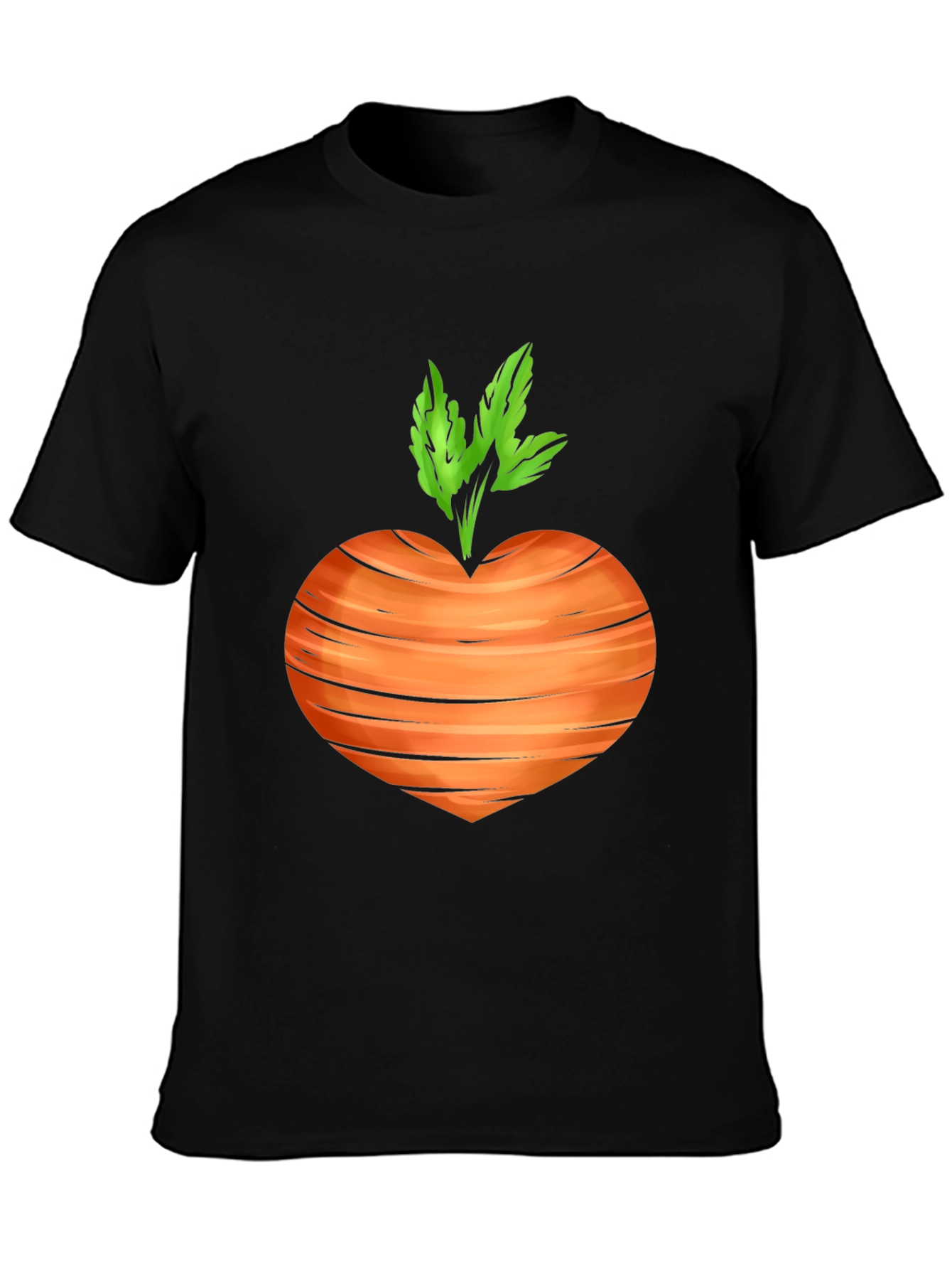 Black Carrot Heart T-Shirt - Veggie Love Tee view 3