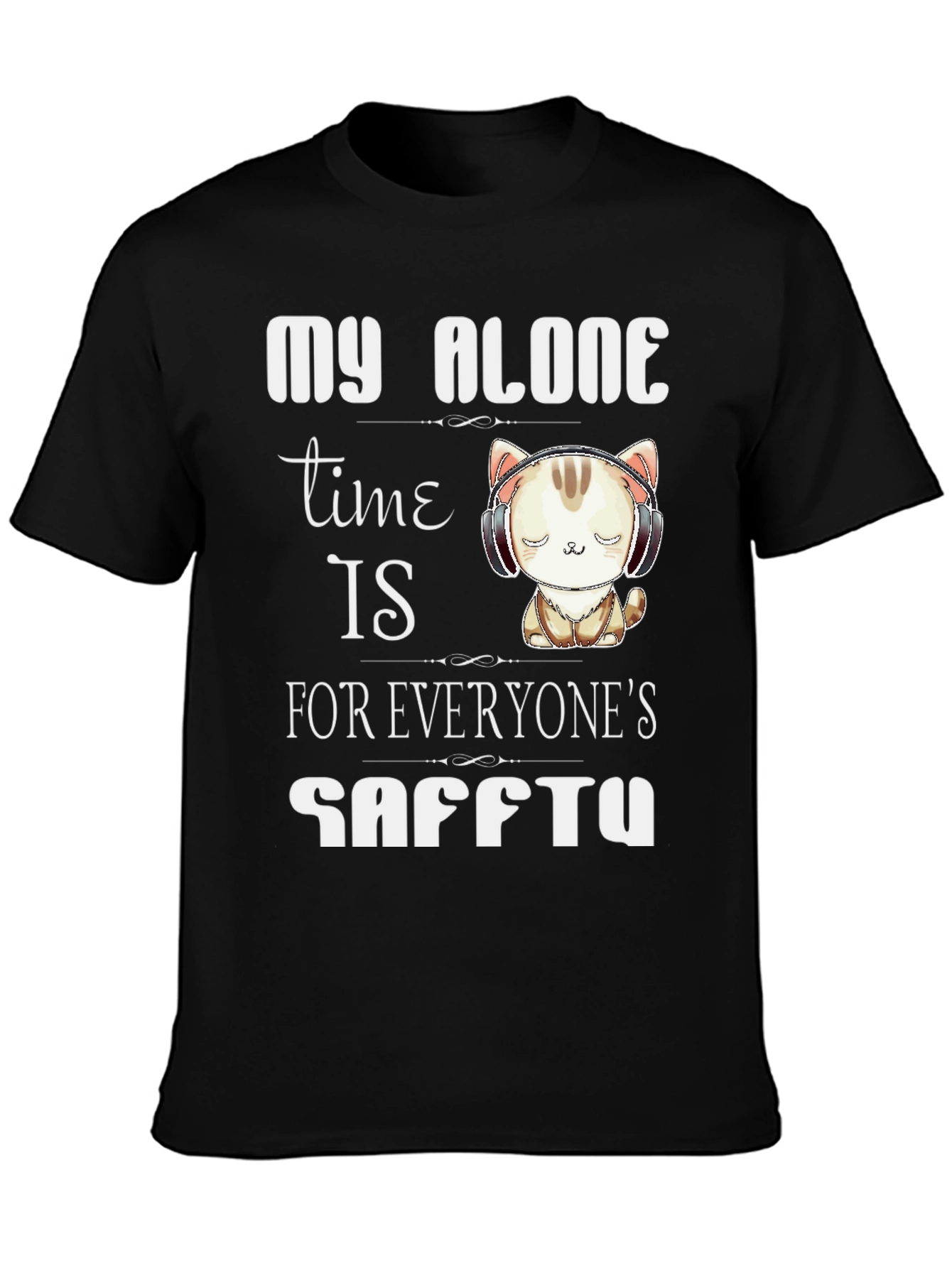 Black My Alone Time T-Shirt view 3