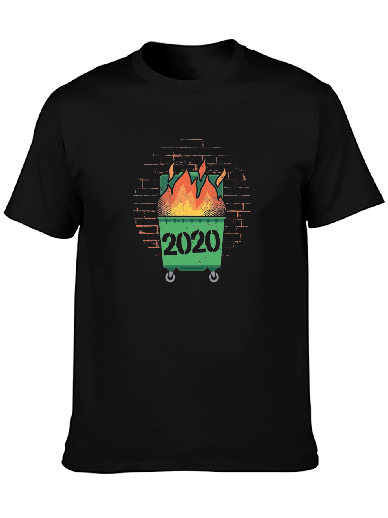 Black 2020 Dumpster Fire Graphic T-Shirt view 3