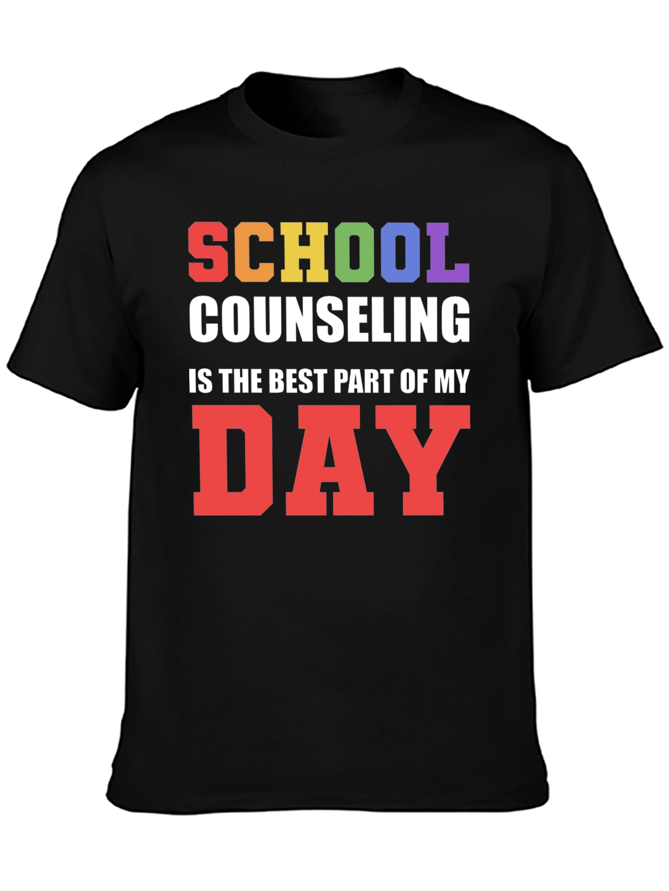 Black School Counseling T-Shirt: Best Part of My Day view 3