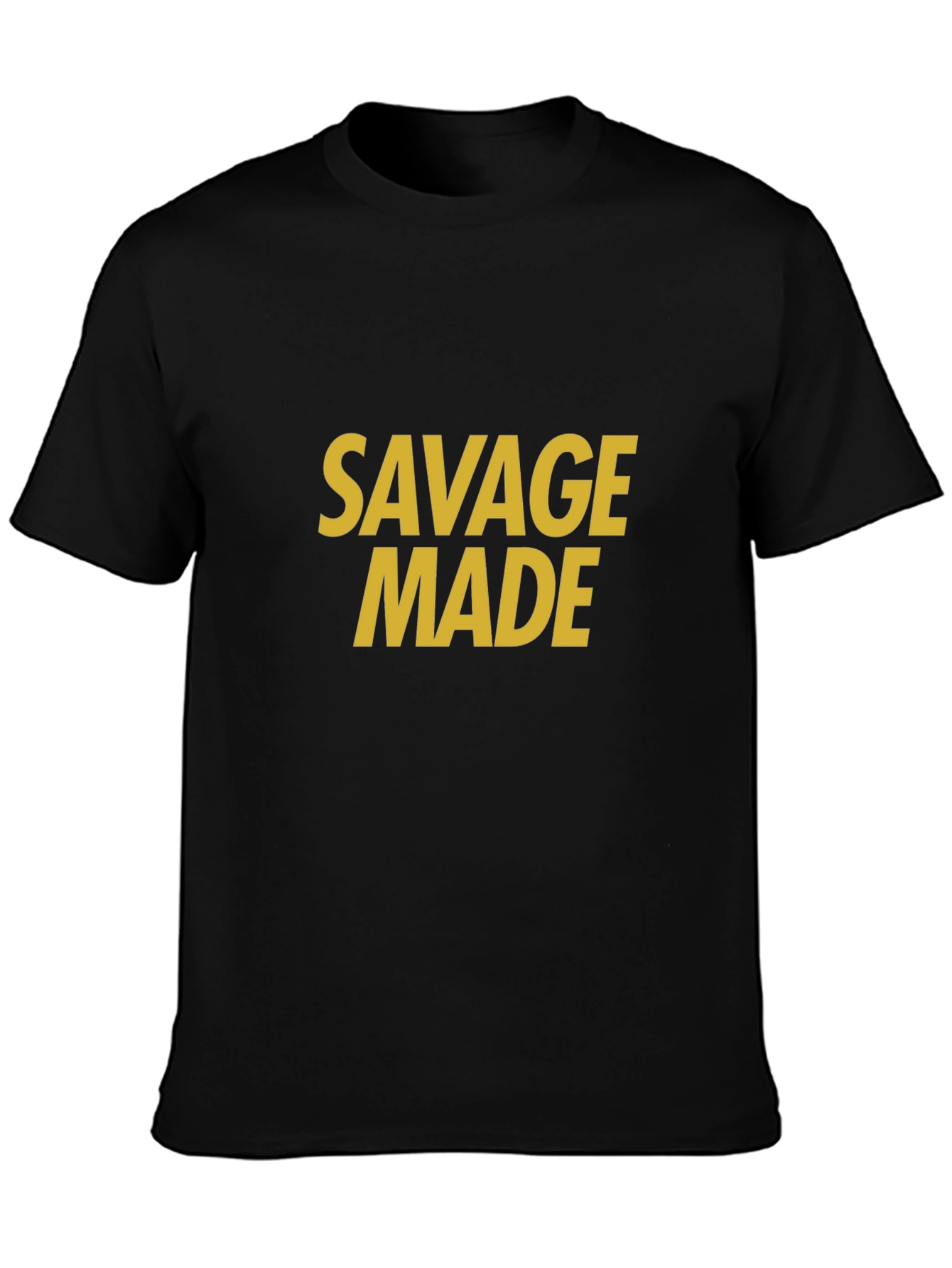 Black Savage Made Graphic Tee - Bold Statement Shirt view 3