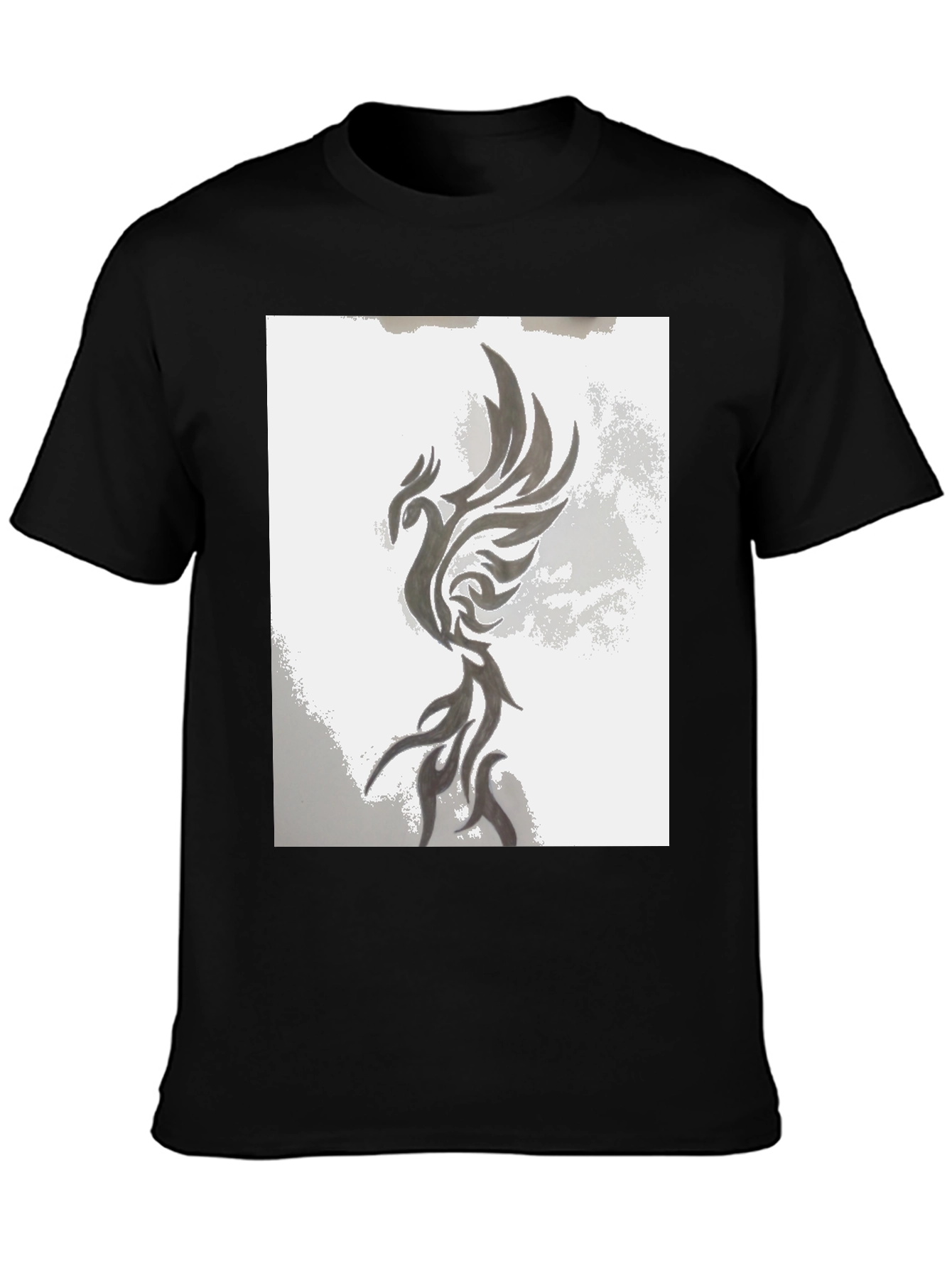 Black Phoenix Graphic Tee - Unique Design, Comfortable Fit view 3