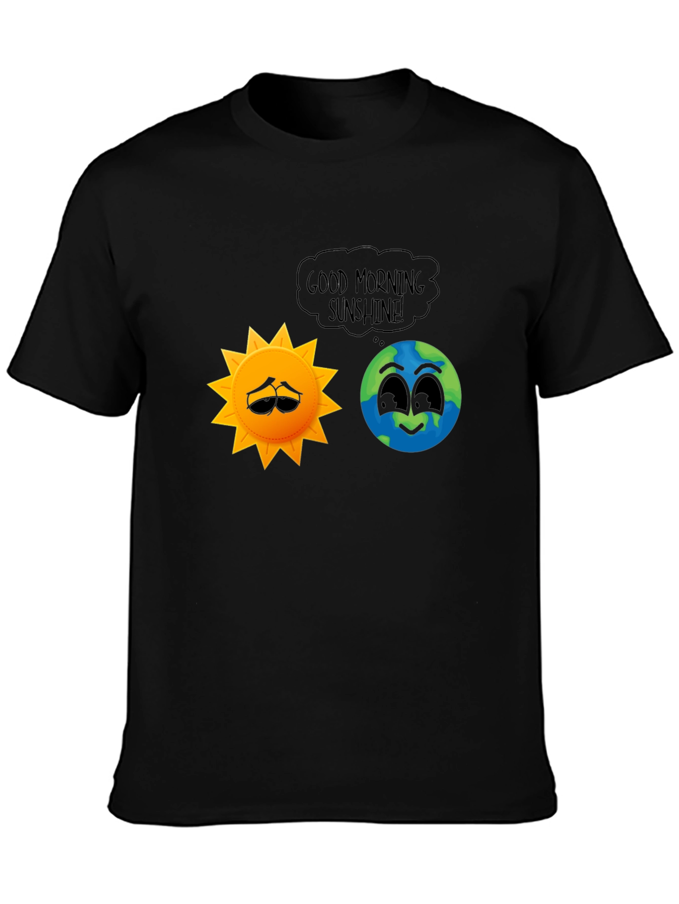 Black Good Morning Sunshine T-Shirt view 3