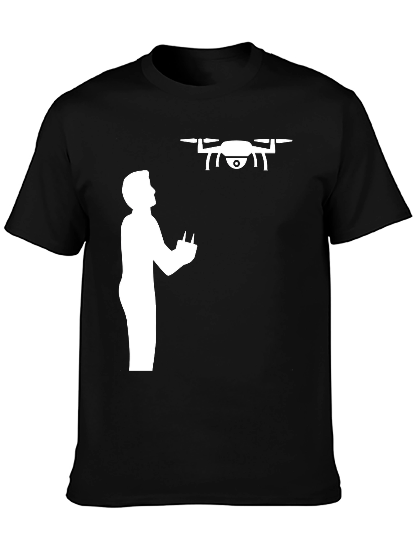 Black Drone Pilot T-Shirt - Black view 3