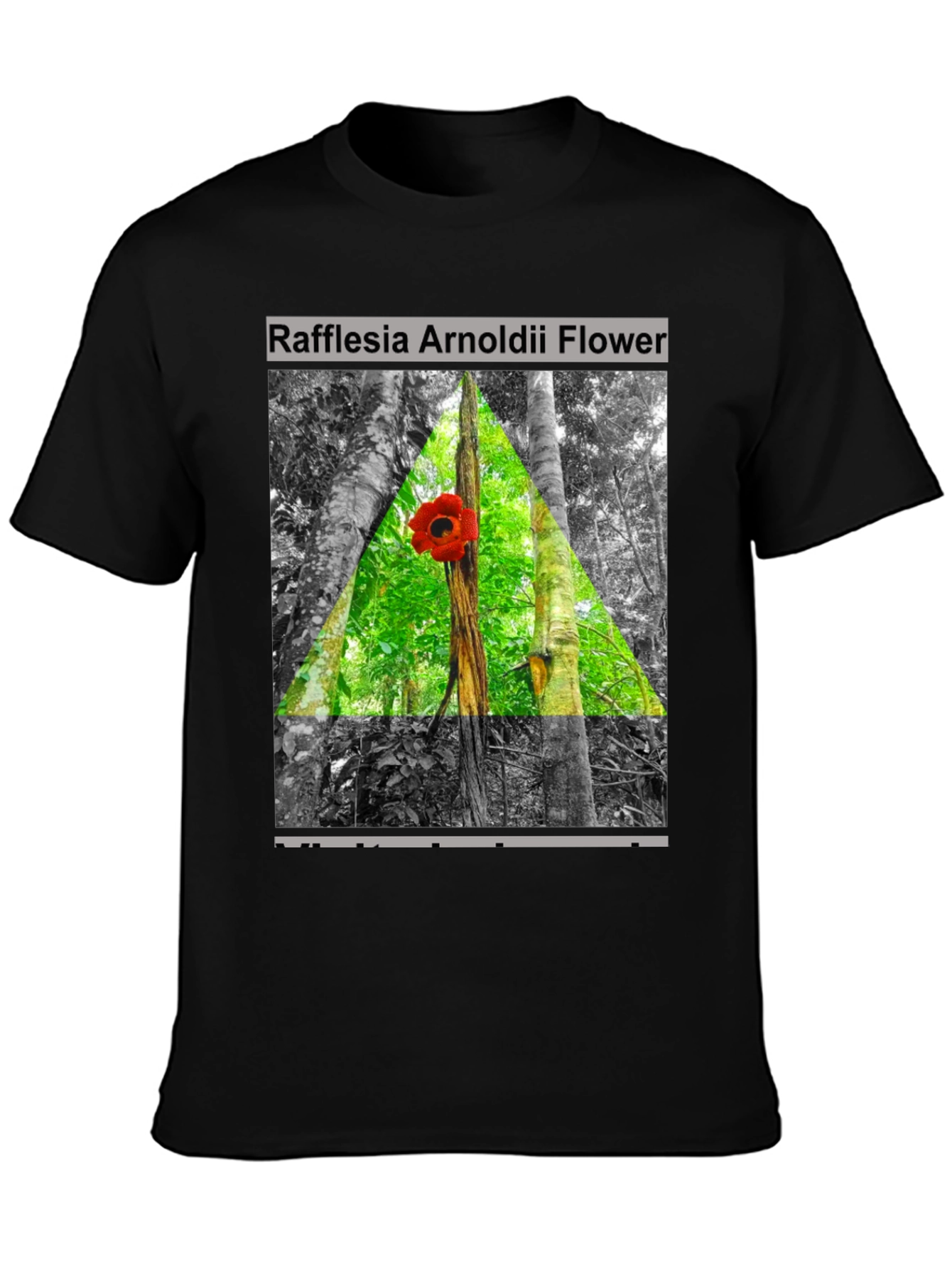 Black Rafflesia Arnoldii Flower T-Shirt view 3