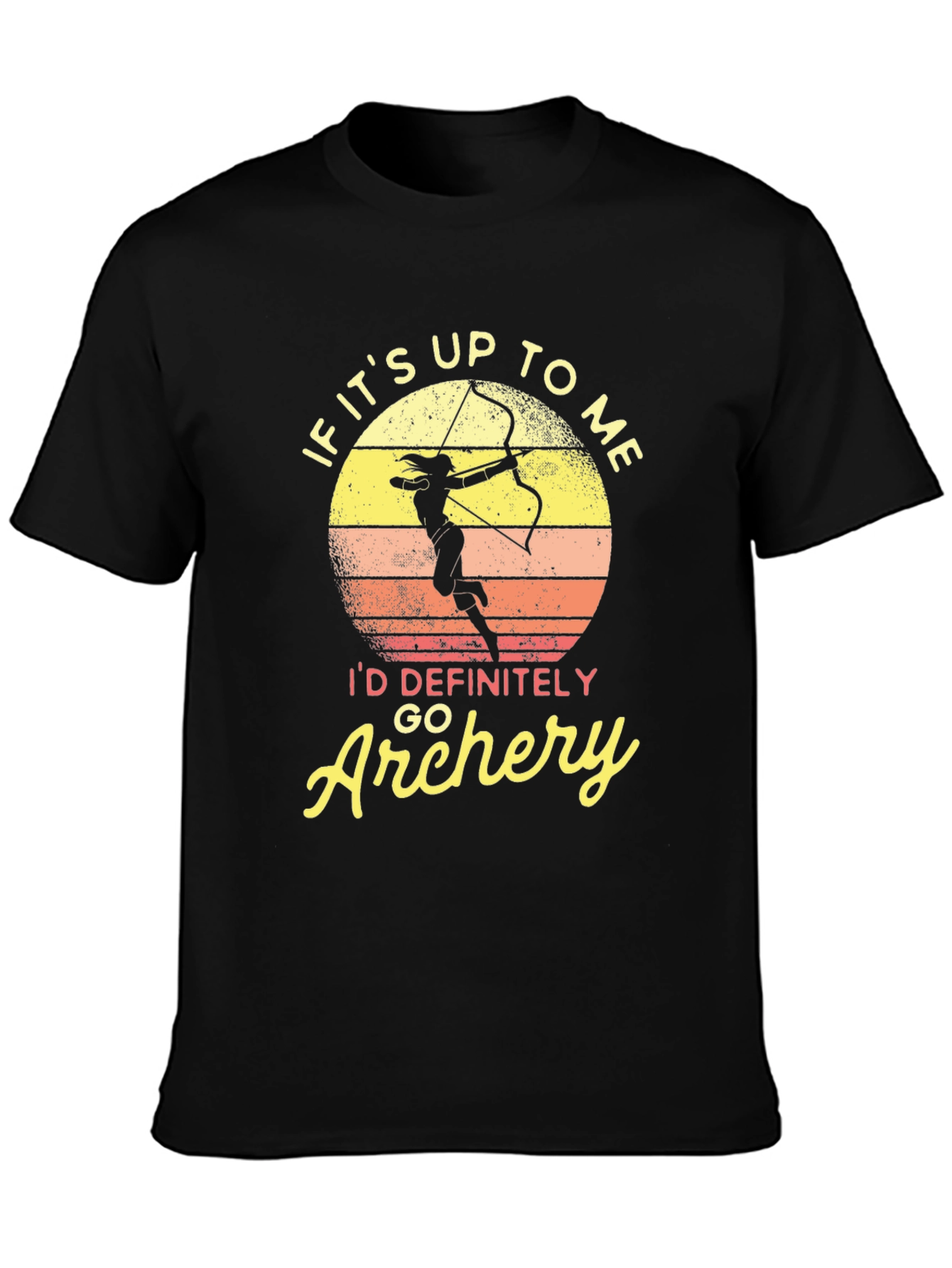 Black Archery T-Shirt - If It's Up To Me Archery Tee view 3