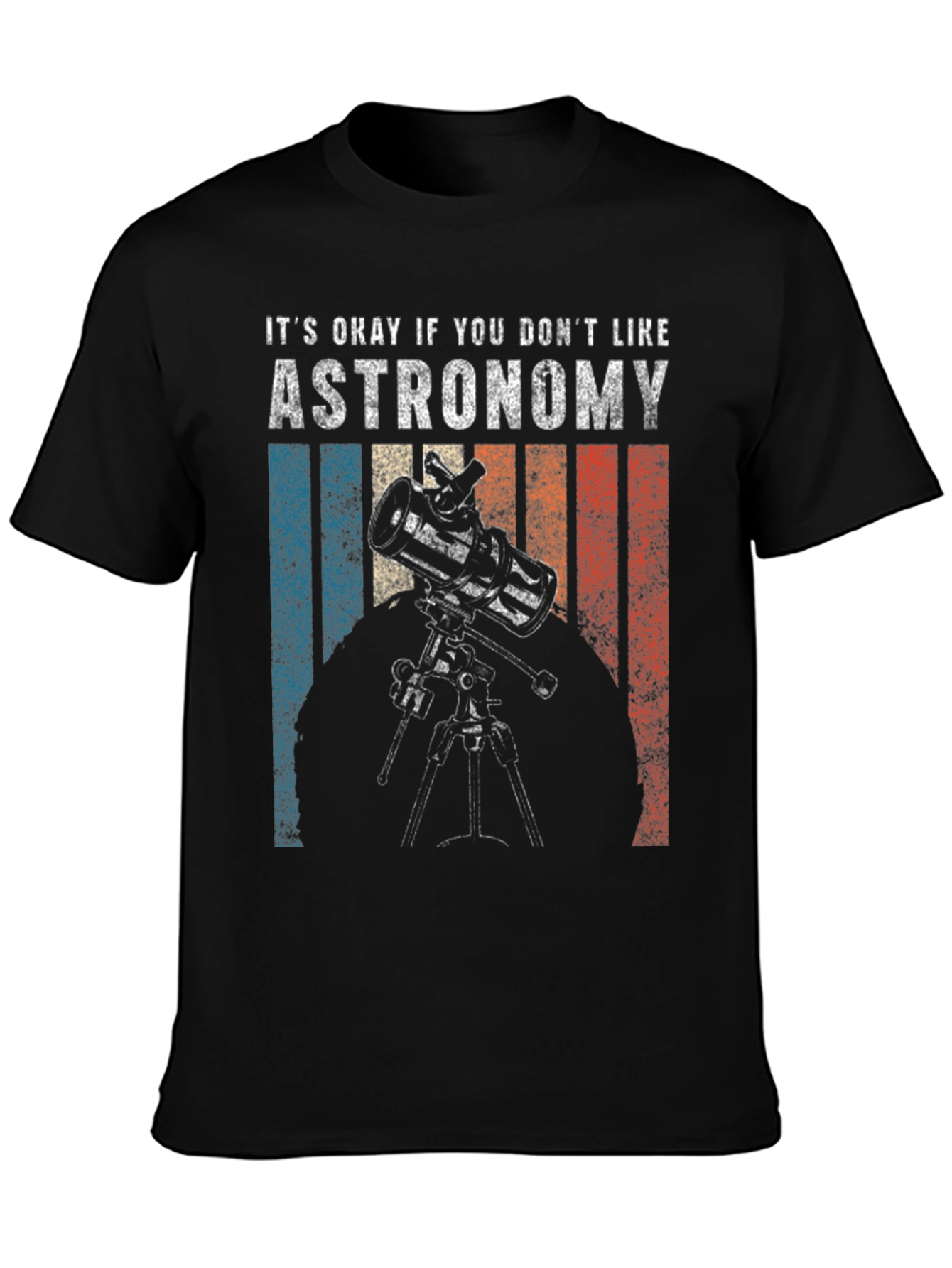 Black Astronomy Graphic Tee - Men's Black T-Shirt view 3
