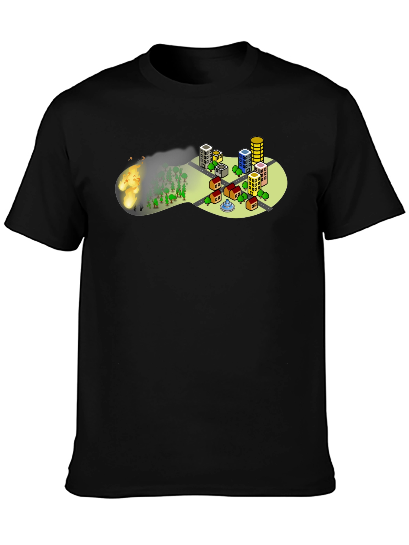 Black City Disaster T-Shirt - Graphic Tee view 3