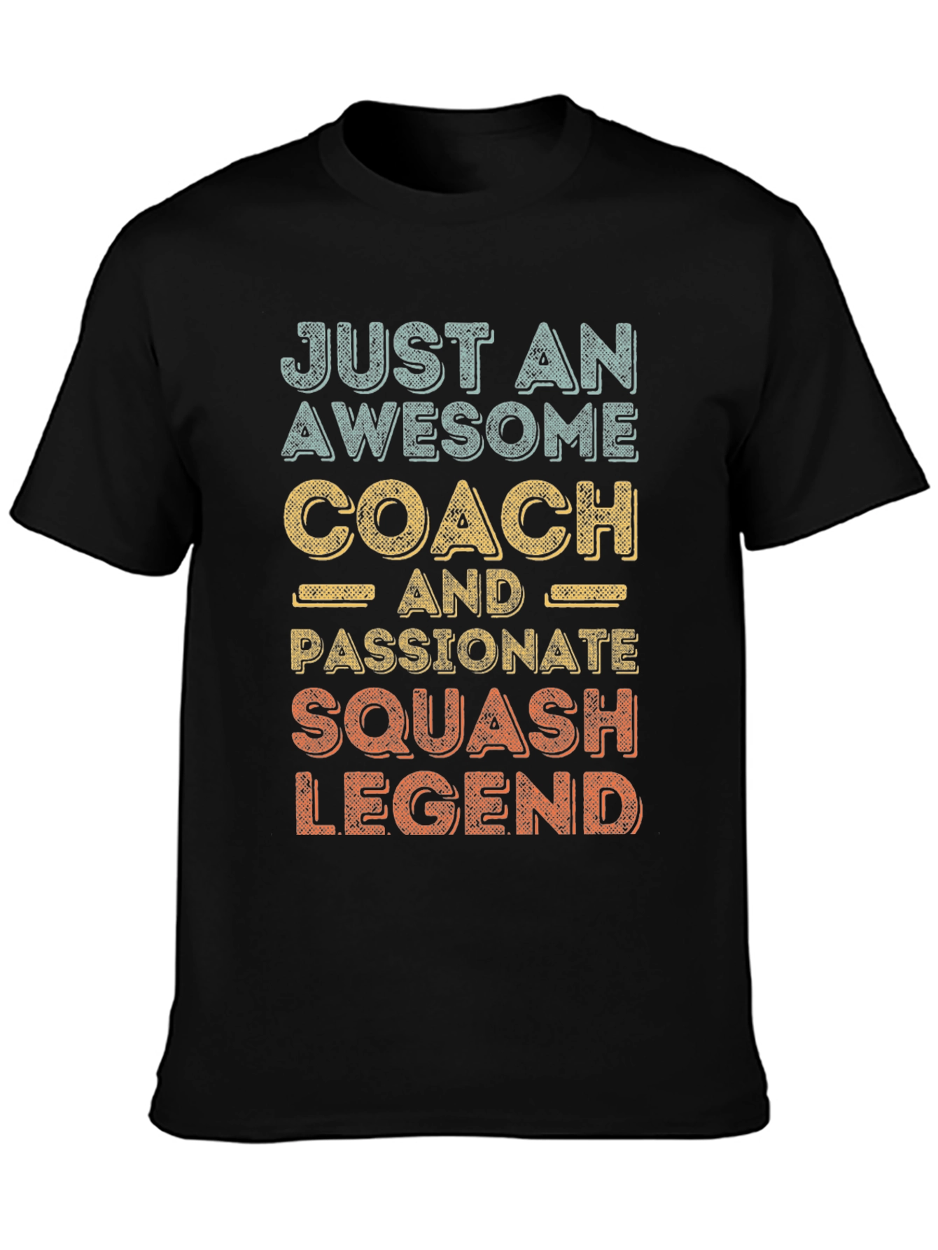 Black Awesome Squash Coach Legend Tee view 3