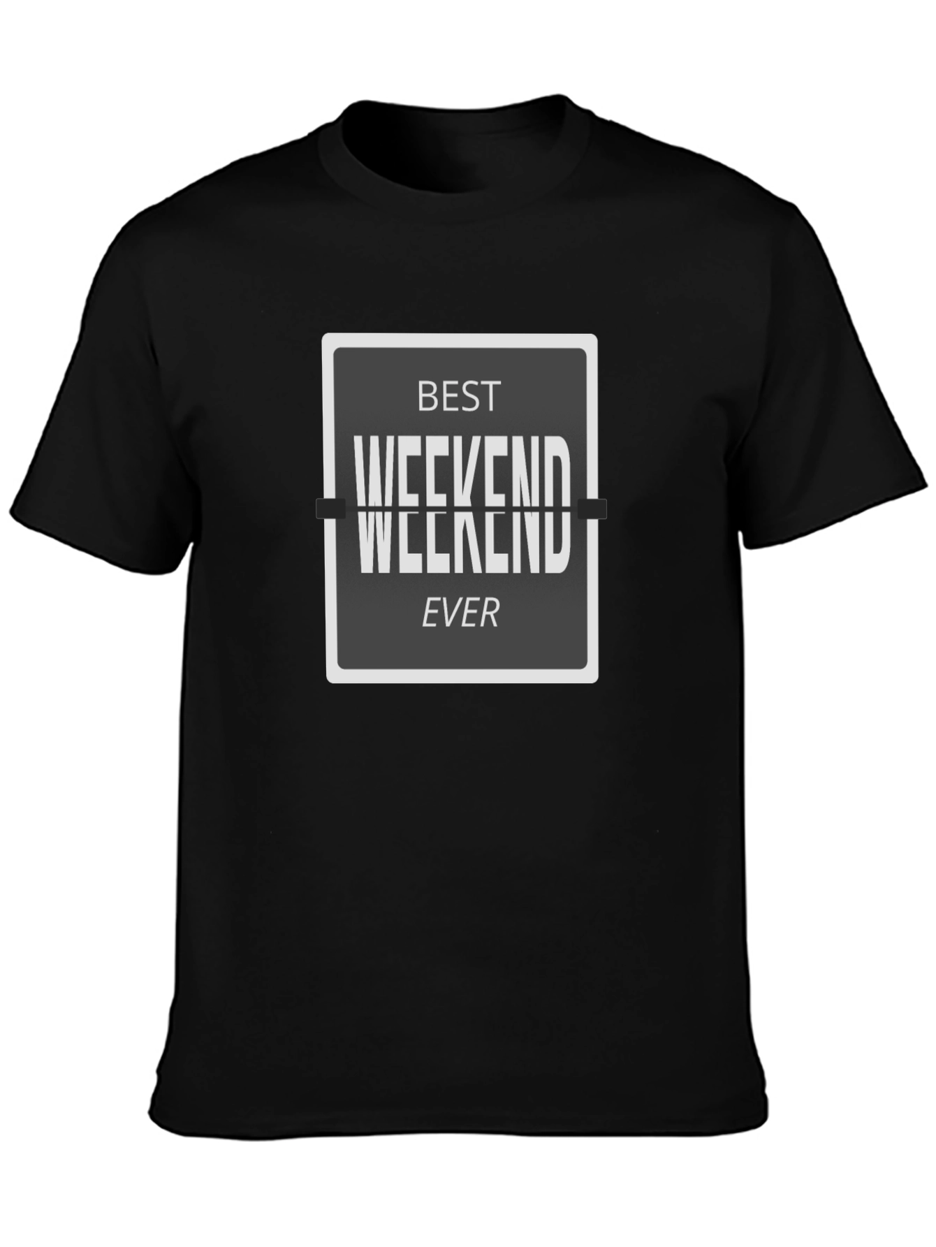 Black Best Weekend Ever Graphic Tee view 3
