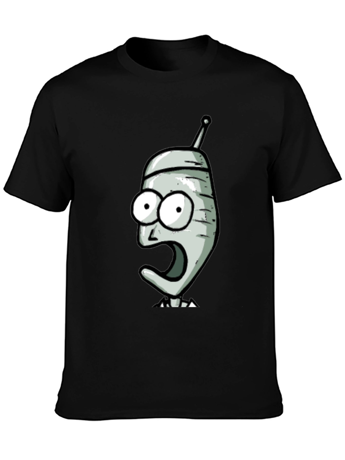 Black Futurama Inspired Graphic T-Shirt view 3