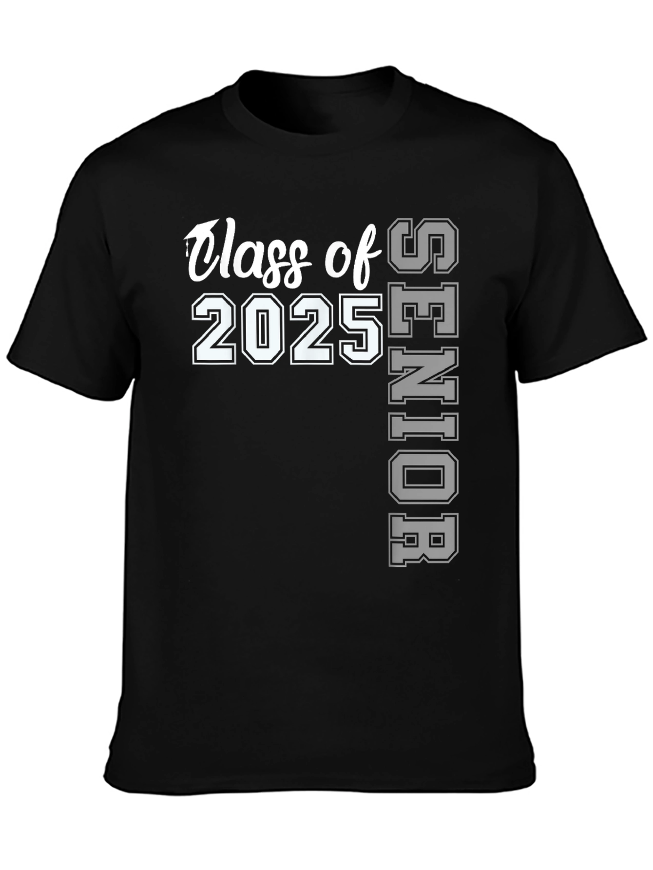 Black Class of 2025 Senior T-Shirt view 3