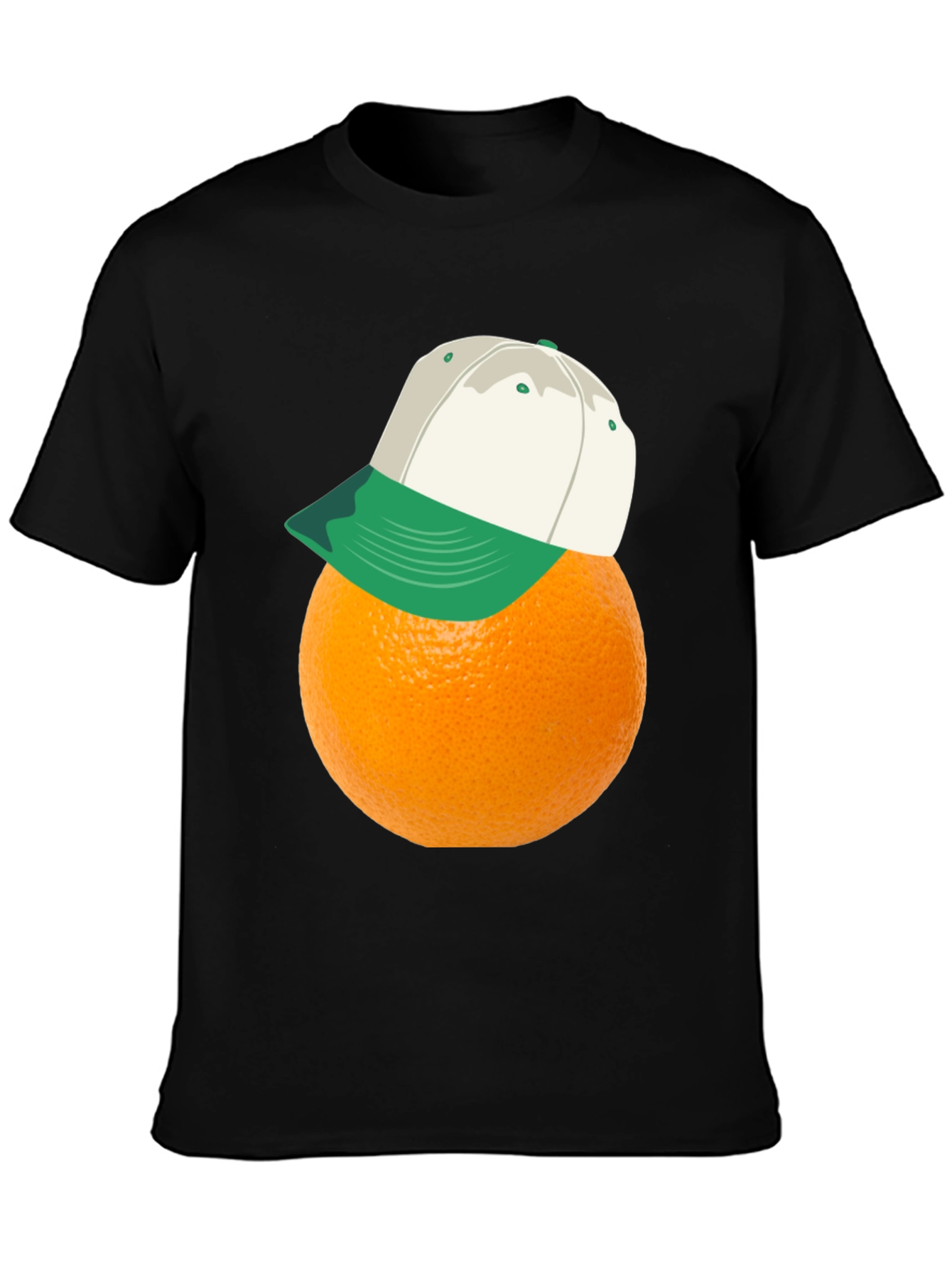 Black Orange You Glad It's Here? Funny T-Shirt view 3